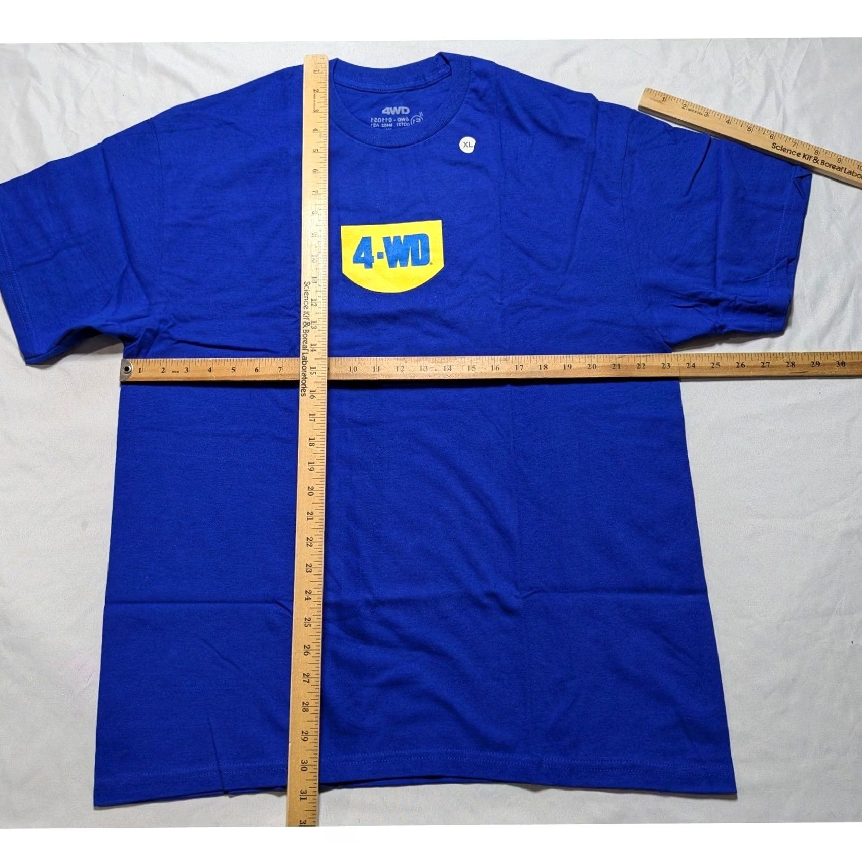Vintage 4WD T-Shirt Blue XL Crew Neck Short Sleeve Logo Graphic Mens Size US XL / EU 56 / 4 - 4 Thumbnail