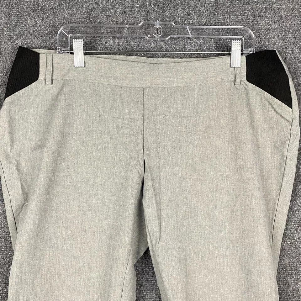Other Motherhood Maternity Pants Women's XL Pull On Gray Stretch Size 38" / US 16 / IT 52 - 2 Thumbnail