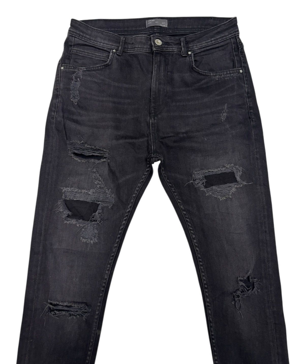 Zara 🔥ZARA DISTRESSED DENIM JEANS Size US 31 - 5 Thumbnail