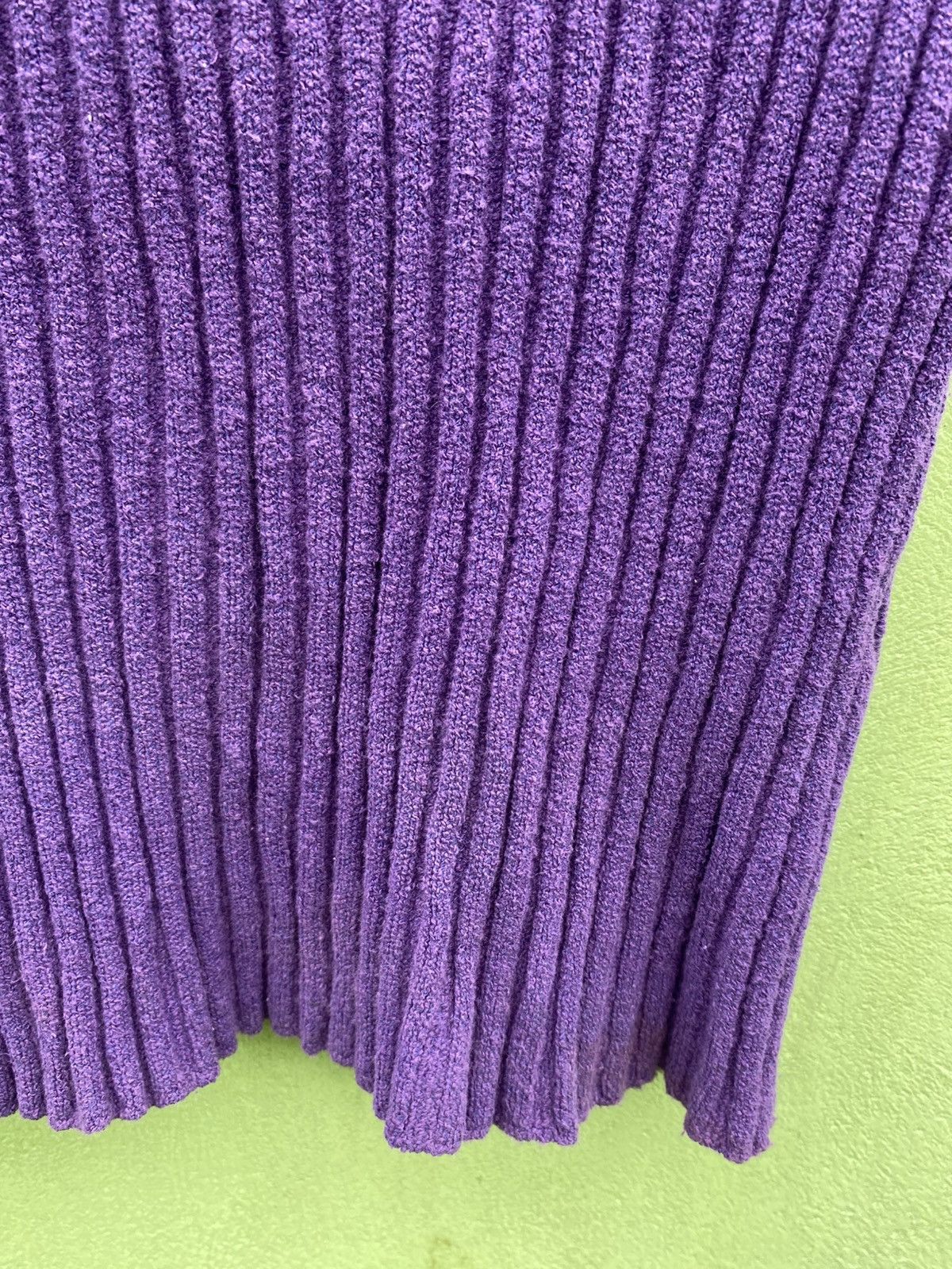 Yohji Yamamoto Yohji Yamamoto D’URBAN A.A.R Vintage Ribbed Purple Knit Tee Size ONE SIZE - 6 Thumbnail