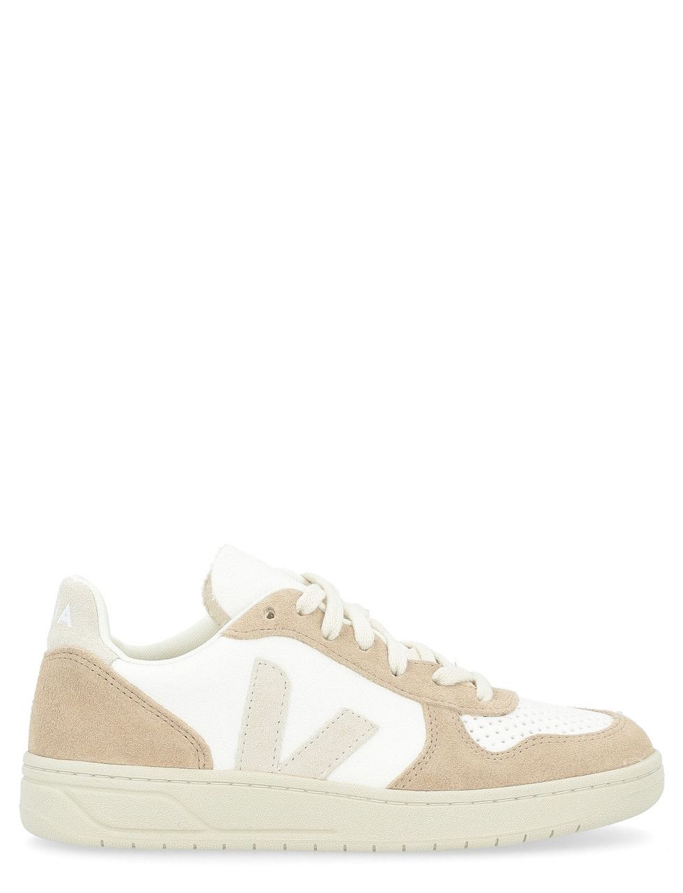 o1s22i1n0924 Leather V-10 Sneakers in Beige