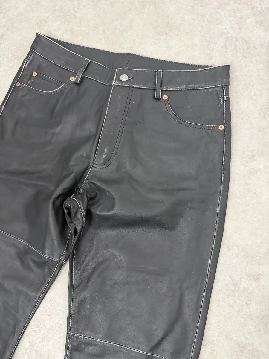Maison Margiela AW2023 Maison Margiela Black Leather Biker Pants Size US 32 / EU 48 - 8 Thumbnail