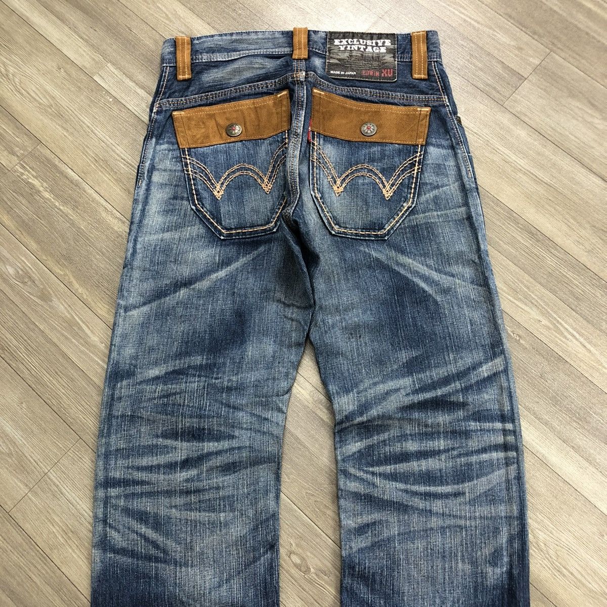 Edwin × If Six Was Nine × Japanese Brand 2000s Edwin Exclusive Vintage Nice Design Faded Jeans Y2K Size US 28 / EU 44 - 18 Thumbnail