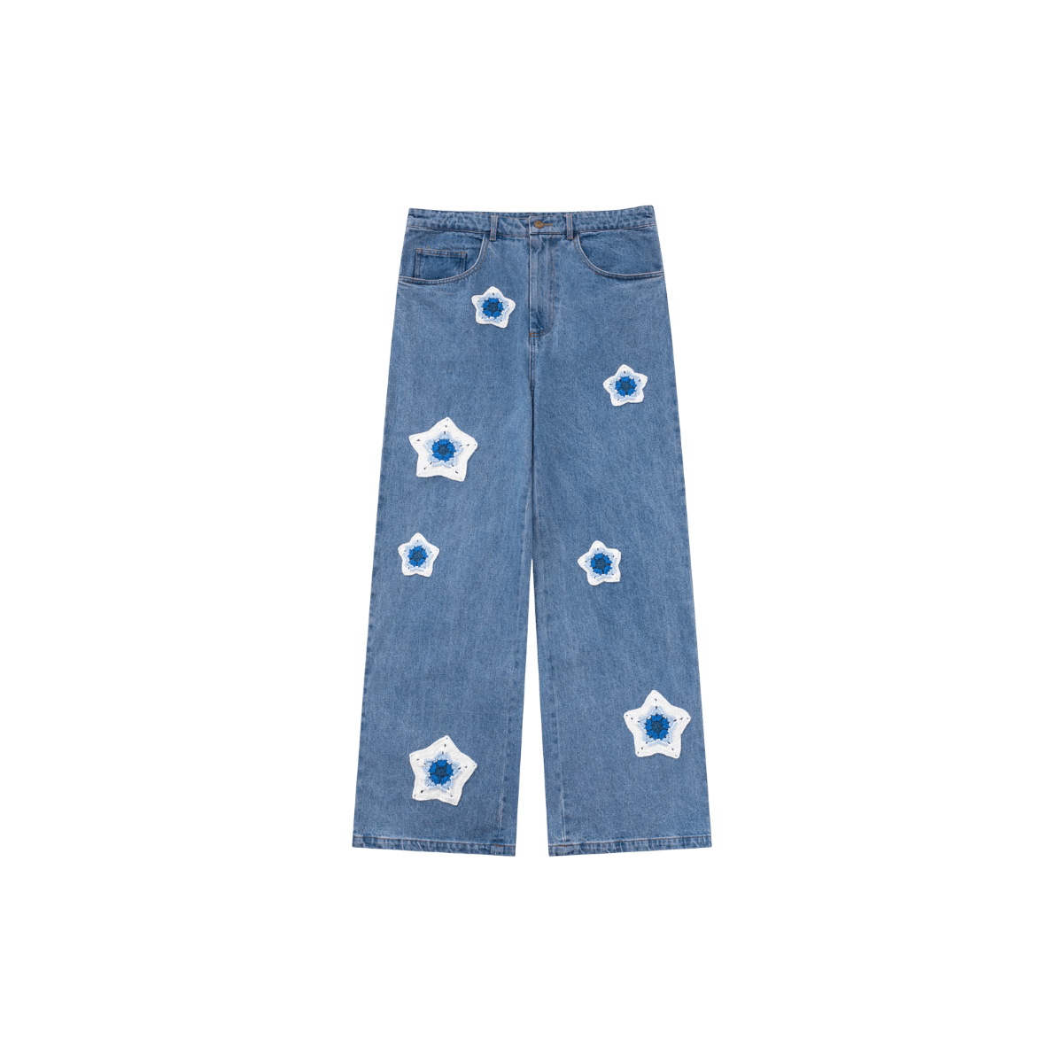 Other Arkyve 'Blue Star Crochet' Blue Jeans Size US 34 / EU 50 - 1 Preview