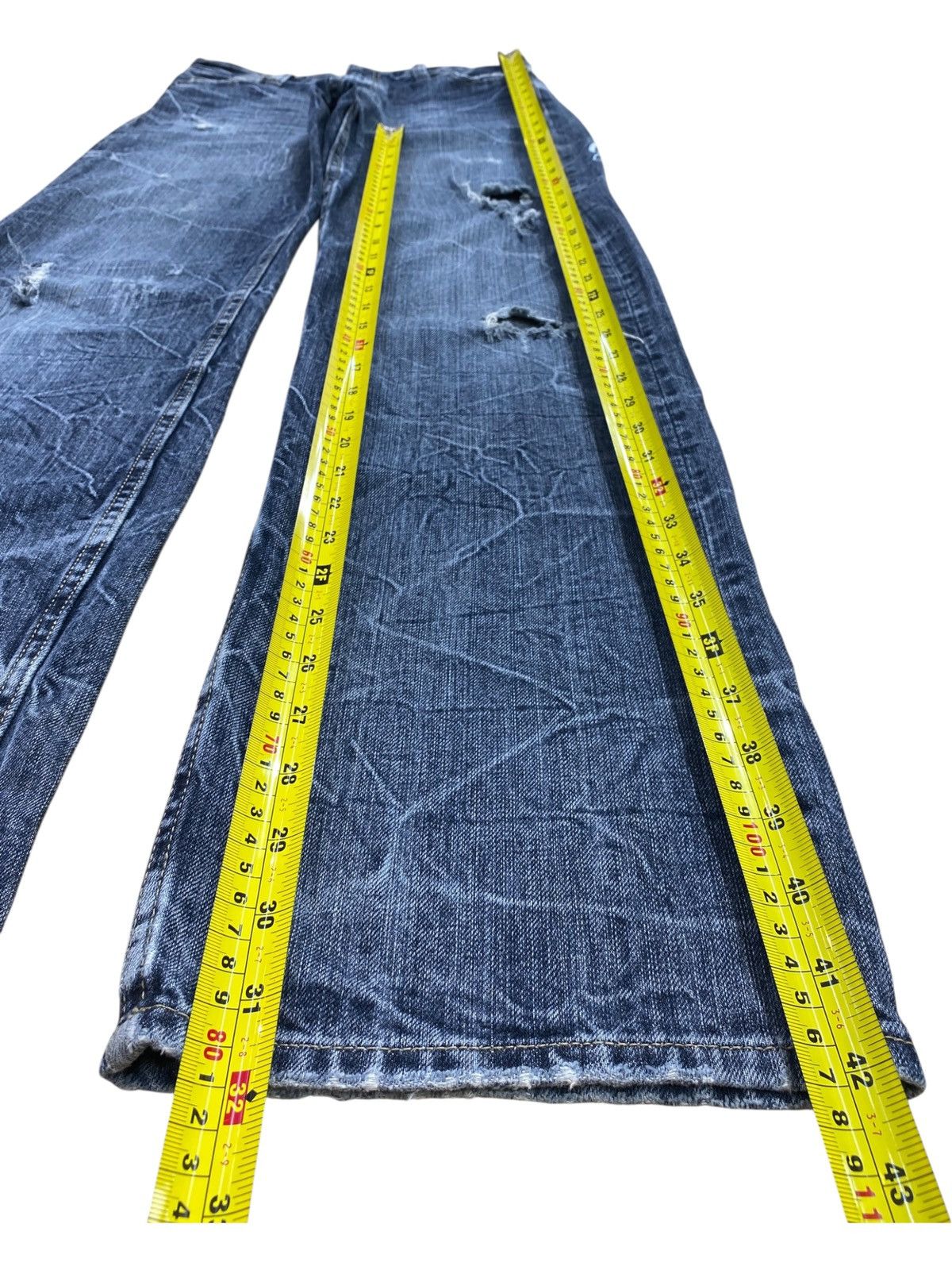 Japanese Brand If Six Was Nine Thunder Wash Style Embroidered Jeans Size US 29 - 8 Thumbnail