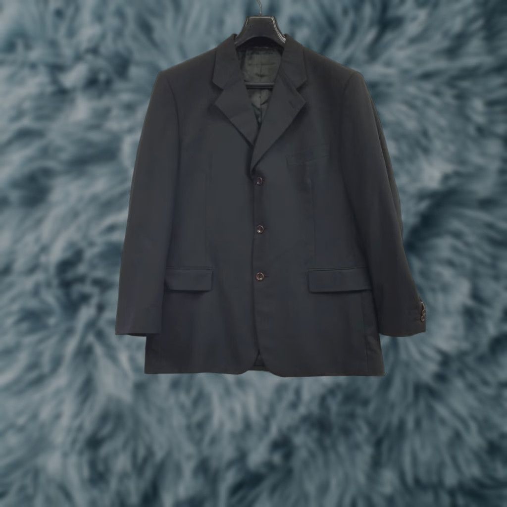 Vintage Pavone Blazer Single-Breasted Wool Black 42R Men's Jacket 2 Piece Notch Lapel Dry Clean Only 100% Wool Made in Italy Size 42R - 1 Thumbnail