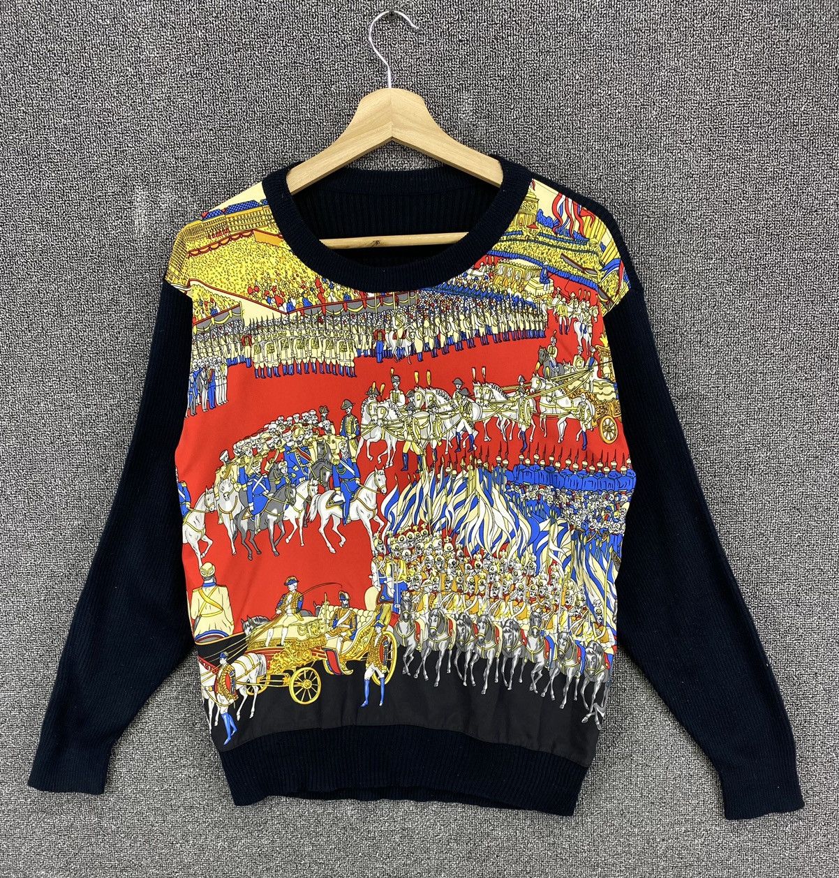 Vintage Vintage Grand Cortege A Moscou Hermes Style Knit Sweater Size M / US 6-8 / IT 42-44 - 1 Thumbnail