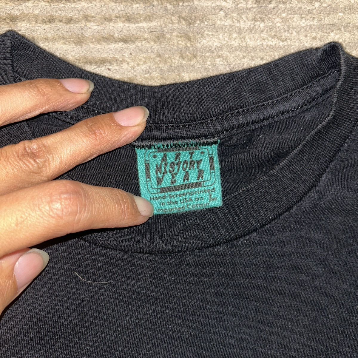 Vintage Black abstract art graphic tee – minimalist figures print Size US L / EU 52-54 / 3 - 3 Thumbnail