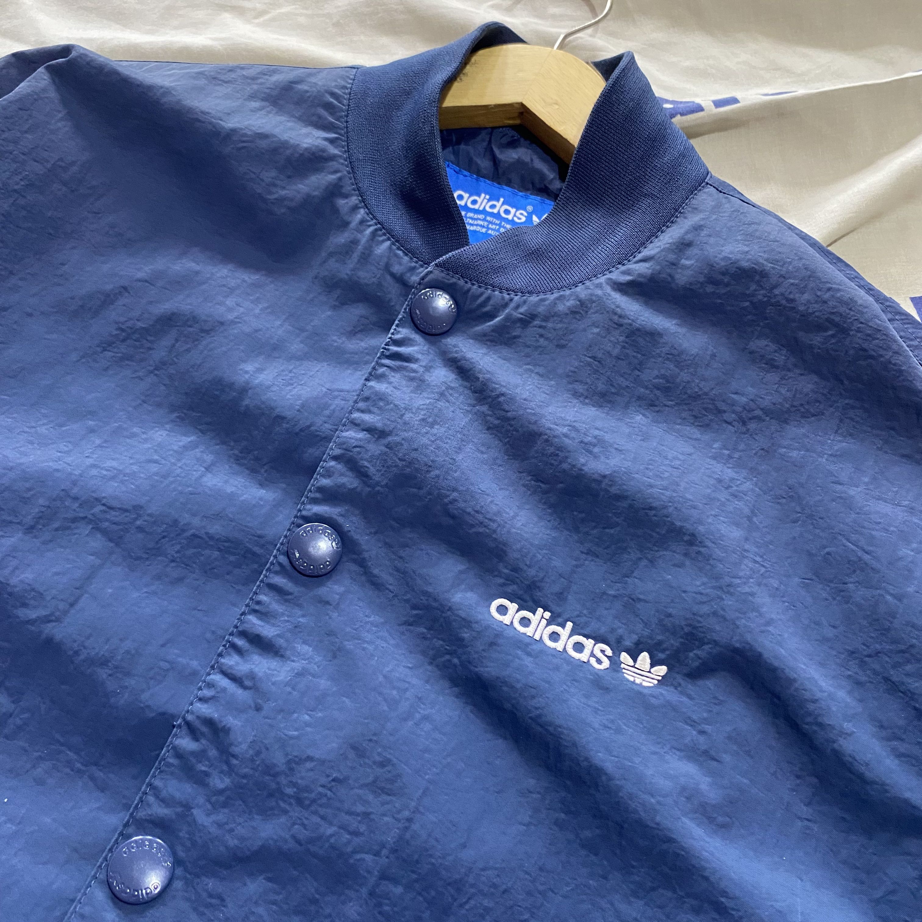 Adidas Adidas Trefoil Bomber Varsity Jacket Blue Very Good Size US M / EU 48-50 / 2 - 2 Thumbnail