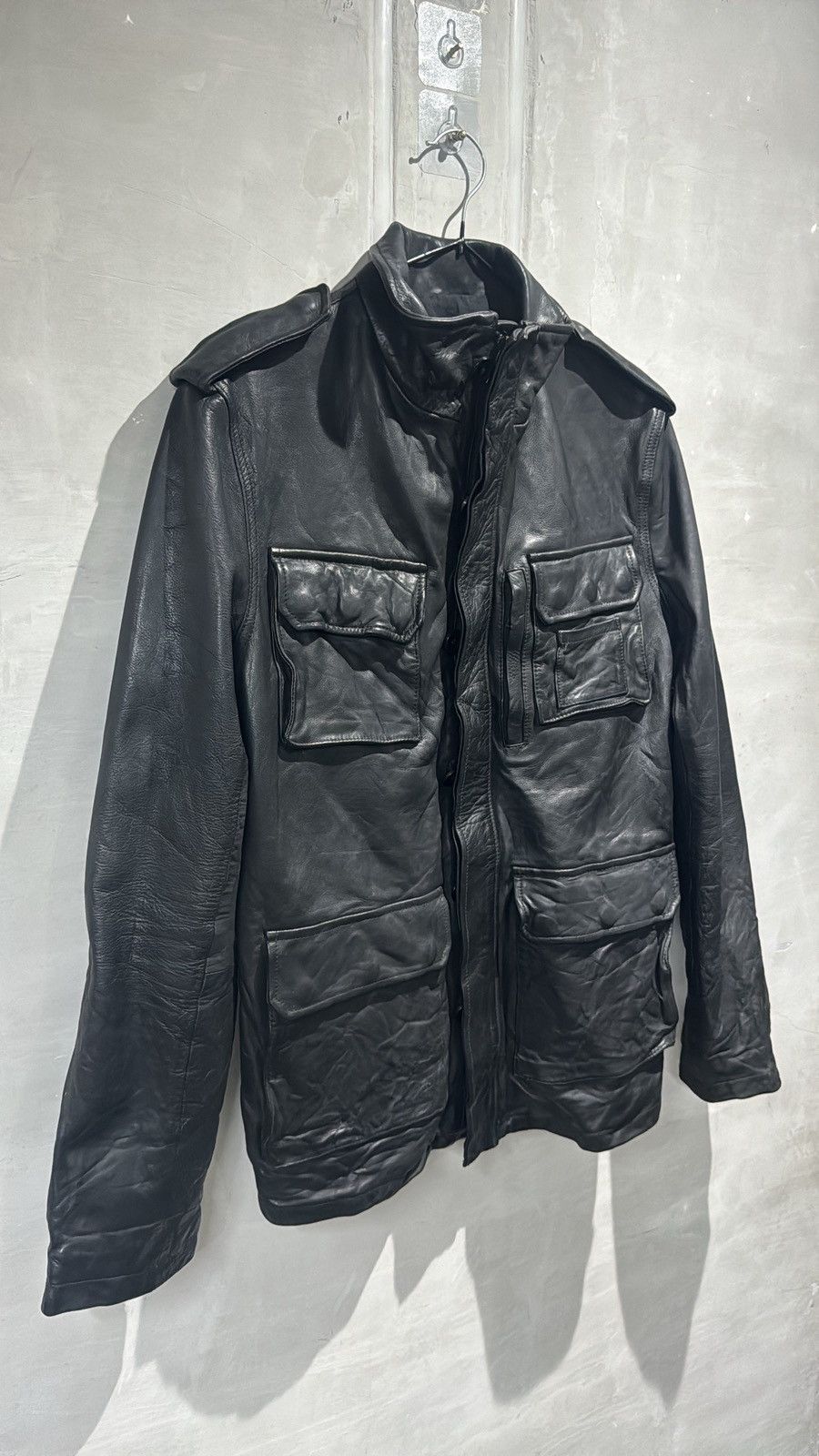 Japanese Brand Attack The Mind 7 Tactical Oxhide Leather Jacket Size US L / EU 52-54 / 3 - 7 Thumbnail