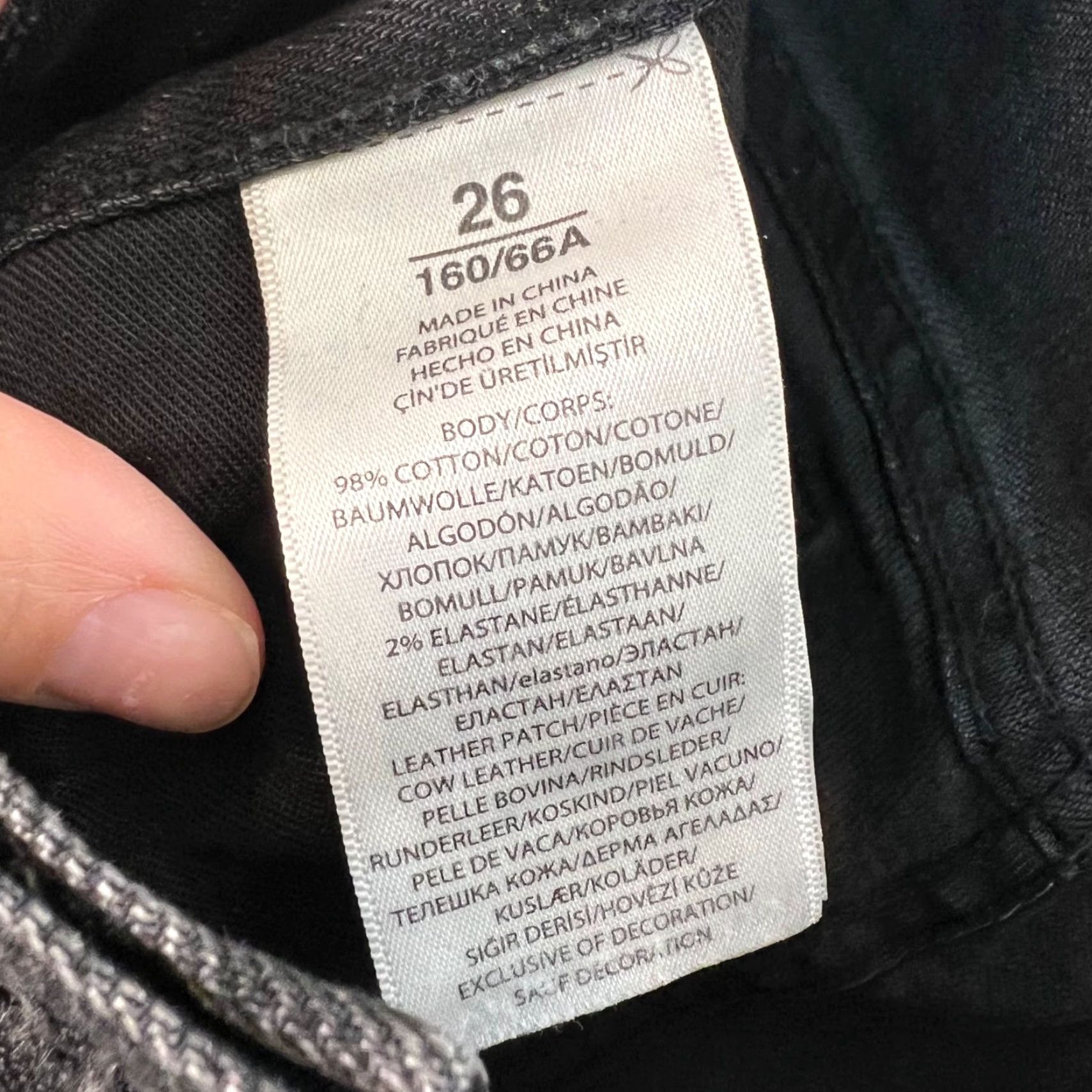 Polo Ralph Lauren Polo Ralph Lauren Jeans Womens 26 Black Skinny Distressed Raw Hem Denim 5-Pocket Rise Mid Inseam 25 Size 26" / US 2 / IT 38 - 4 Thumbnail