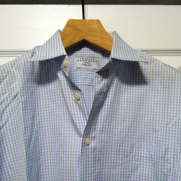 Charles Tyrwhitt CHARLES TYRWHITT MENS BLUE 100%COTTON DRESS SHIRT 16.5/34 Size US L / EU 52-54 / 3 - 1 Thumbnail