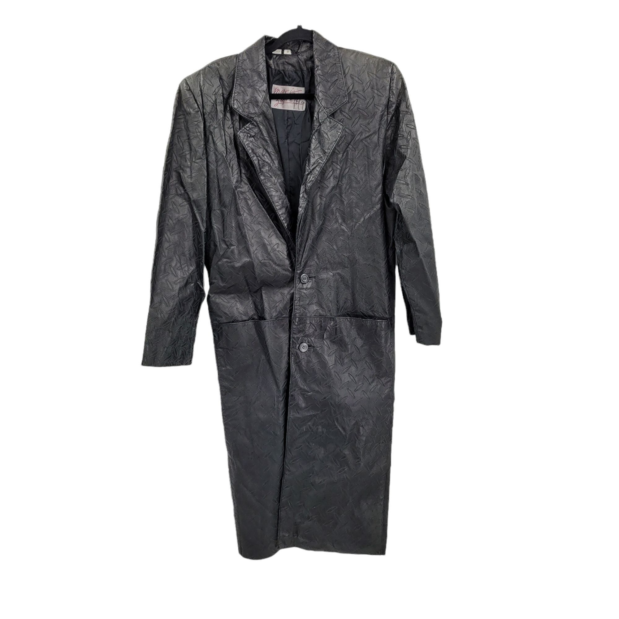 Armani × Vintage 2000s Armani Old Wine Leather Trench Coat | Grailed