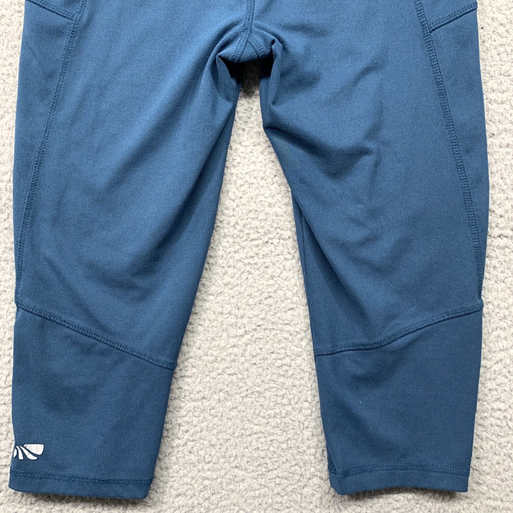 Vintage Marika Tek Athletic Leggings Capri Turquoise Exercise Yoga Waist Pocket Sz 8-10 Women Pants Size 32" / US 10 / IT 46 - 6 Thumbnail