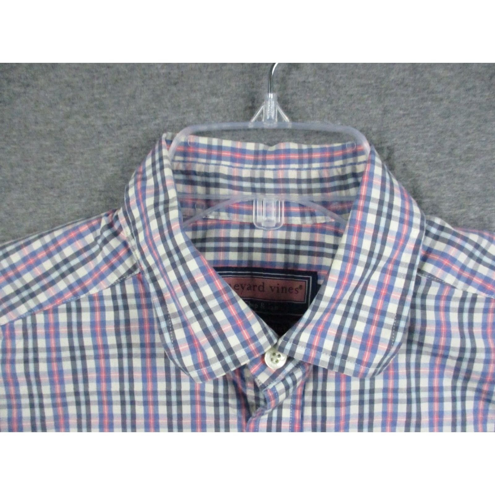 Vineyard Vines Vineyard Vines Wheeler Shirt Small Men's Blue Plaid Cotton Pocket Shirt Size US S / EU 44-46 / 1 - 3 Thumbnail
