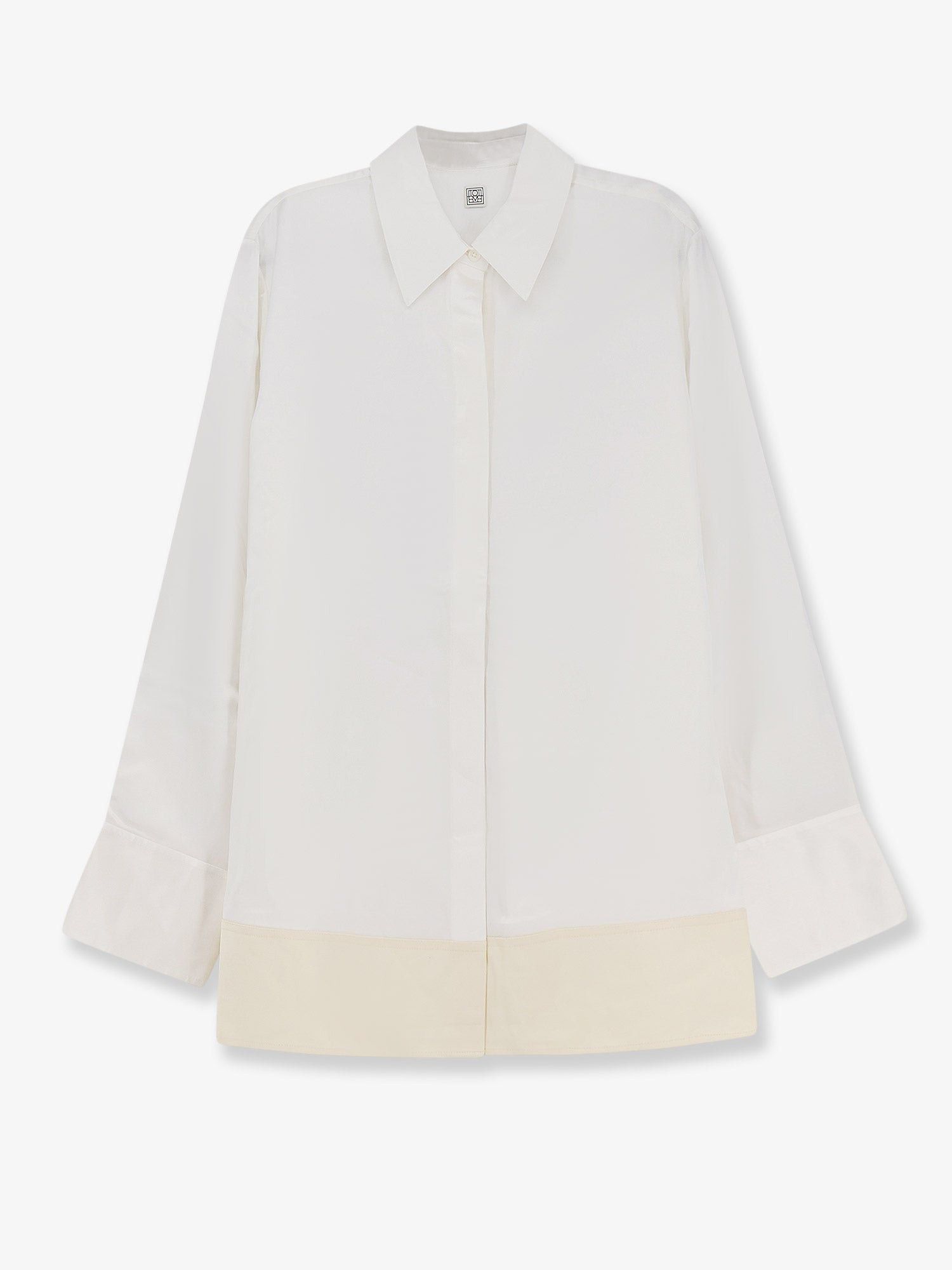 Toteme Tuxedo Satin Viscose Shirt Size M / US 6-8 / IT 42-44 - 1 Thumbnail
