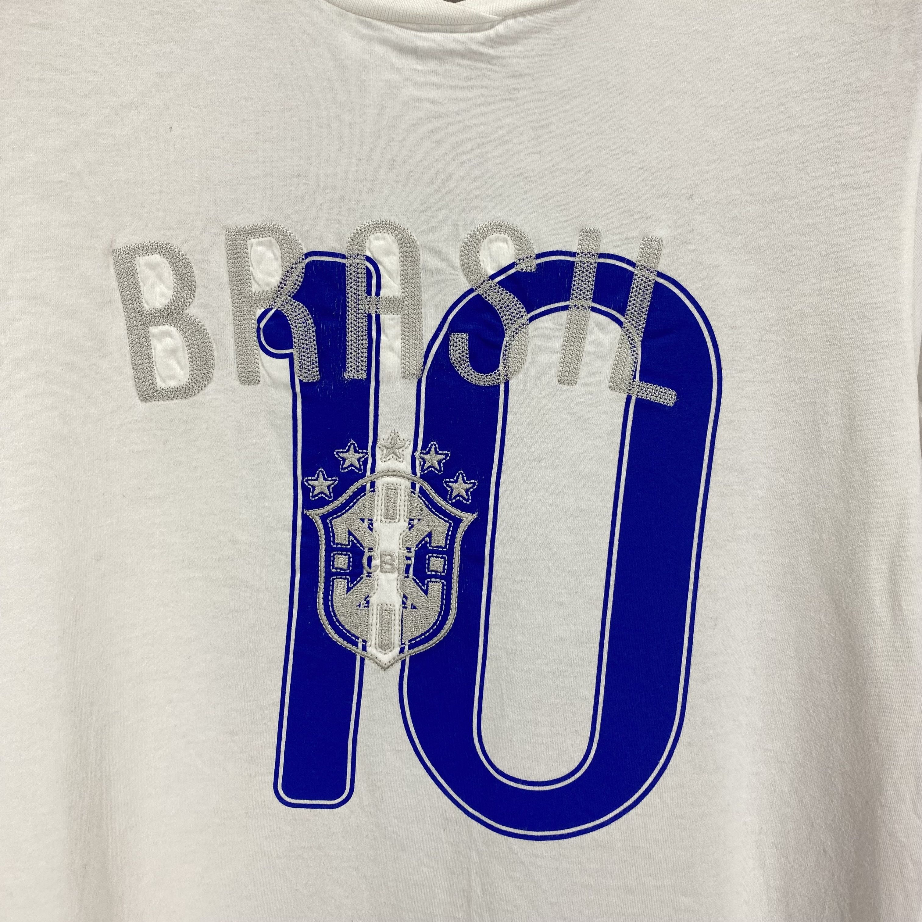 Nike Y2K Vintage NIKE BRASIL 10 Crew Neck T Shirt #1843/08 Size US M / EU 48-50 / 2 - 2 Thumbnail