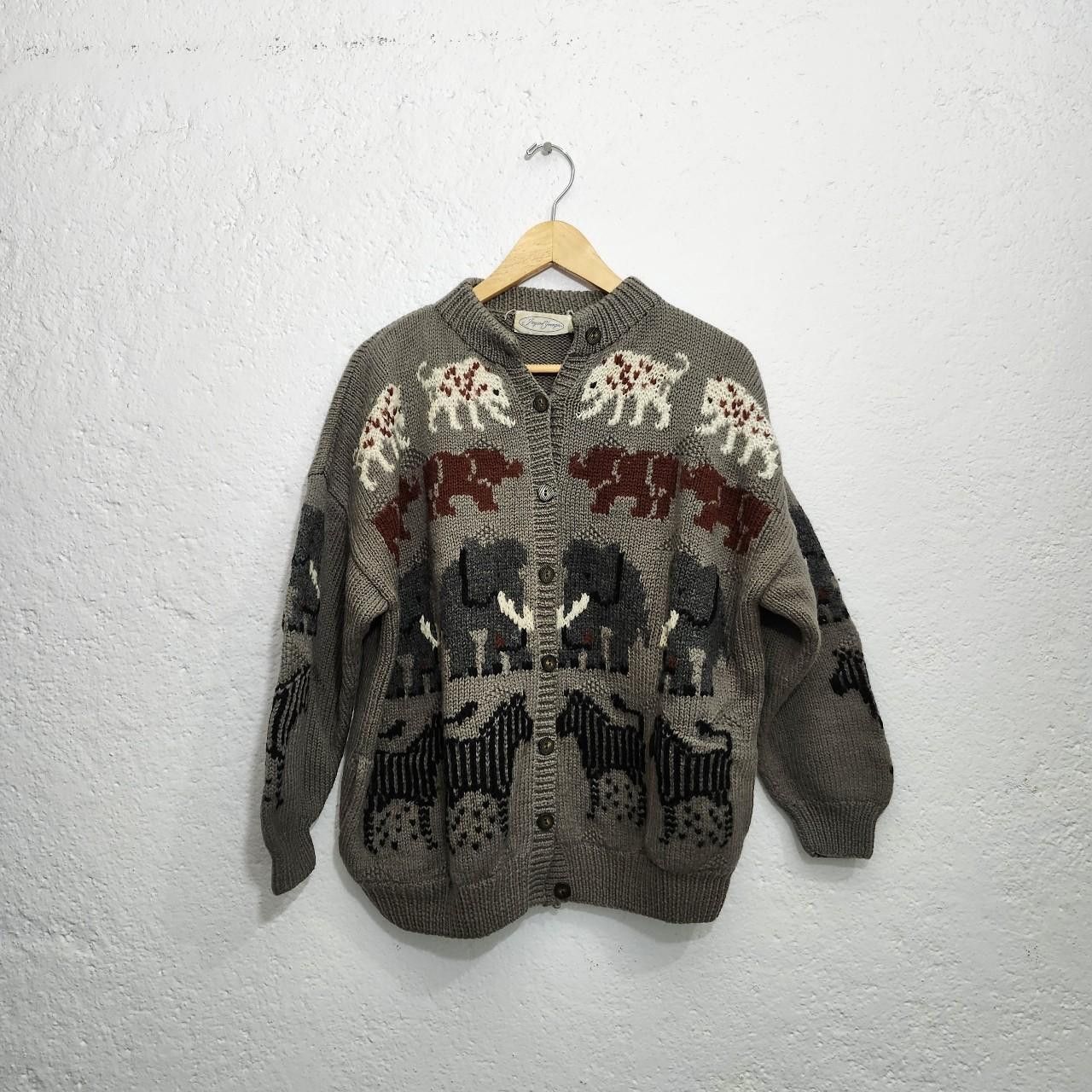Other Vintage Animal-Themed Cardigan Sweater – Size XXL / US 16-18 / IT 52-54 - 1 Thumbnail