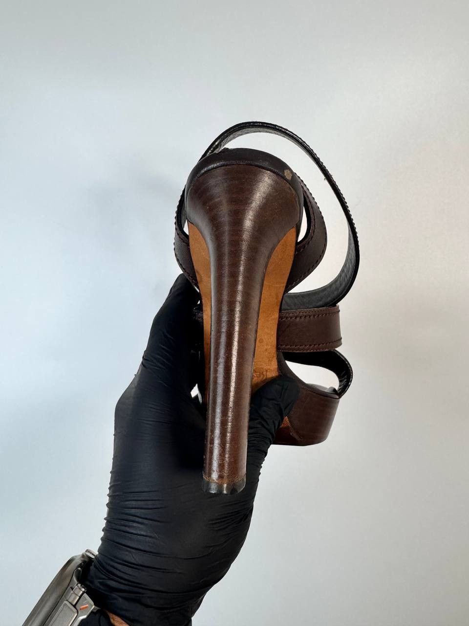 Yves Saint Laurent Sandales Escarpins Cuir Marron Yves Saint Laurent Sz 39 Size US 8.5 / IT 38.5 - 3 Thumbnail