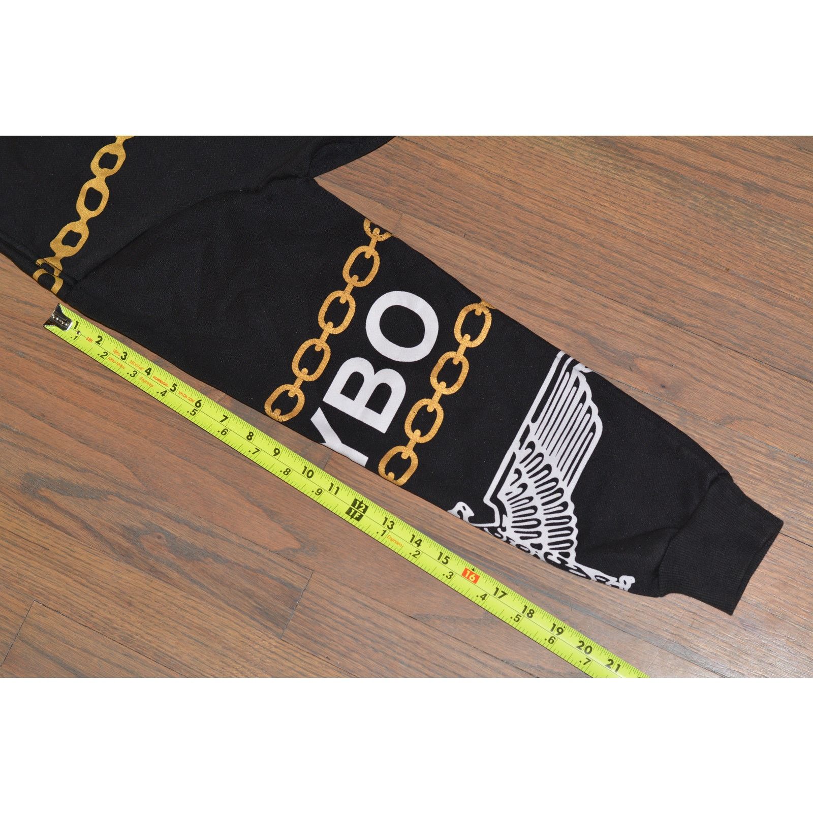 Boy London Boy London Black and Gold Chain Print Sweatshirt Size ONE SIZE - 6 Thumbnail