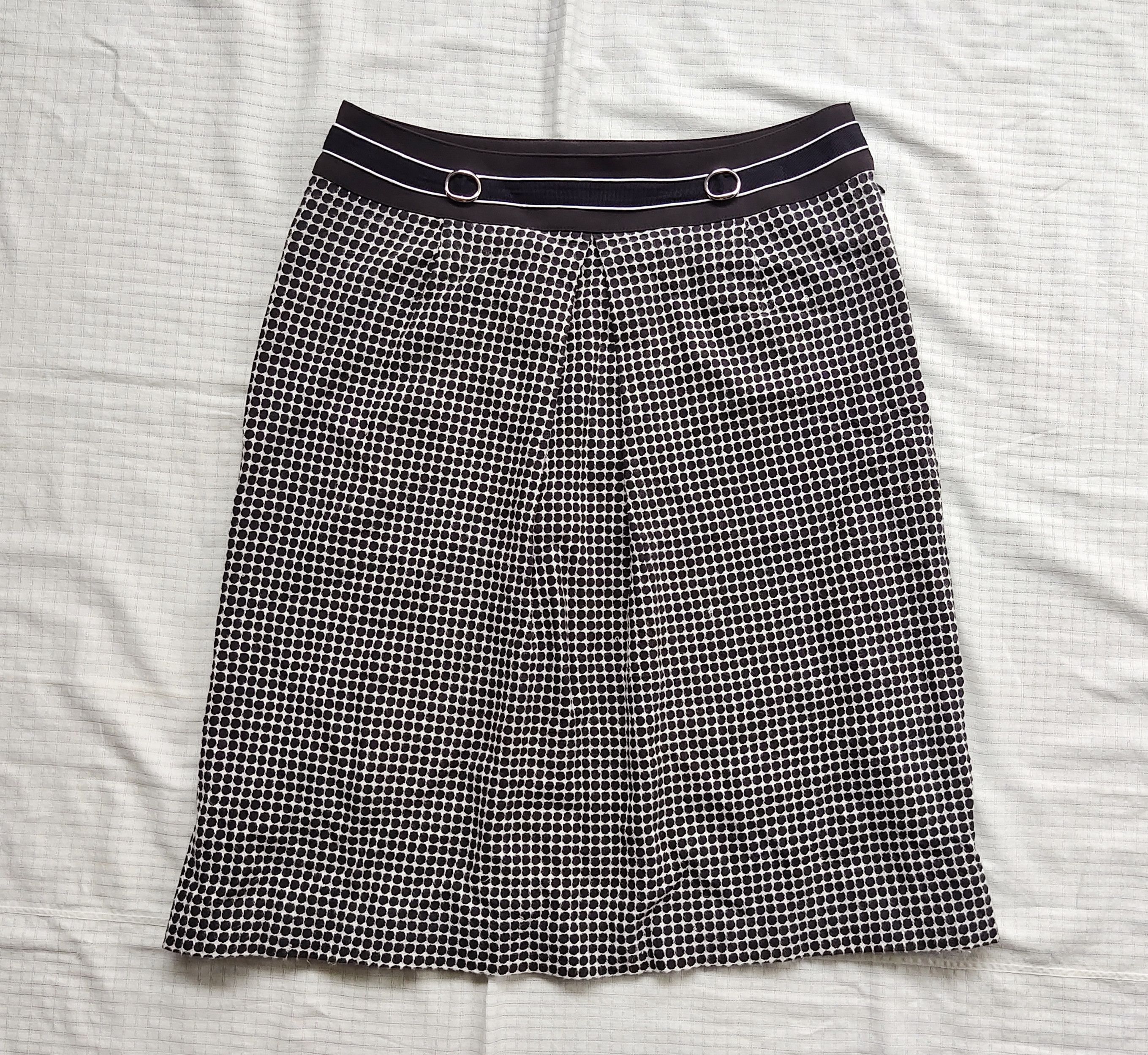 Courreges (SK74) Courreges Navy White Dot A-line Knee Length Skirt 38 Size 27" / US 4 / IT 40 - 1 Thumbnail