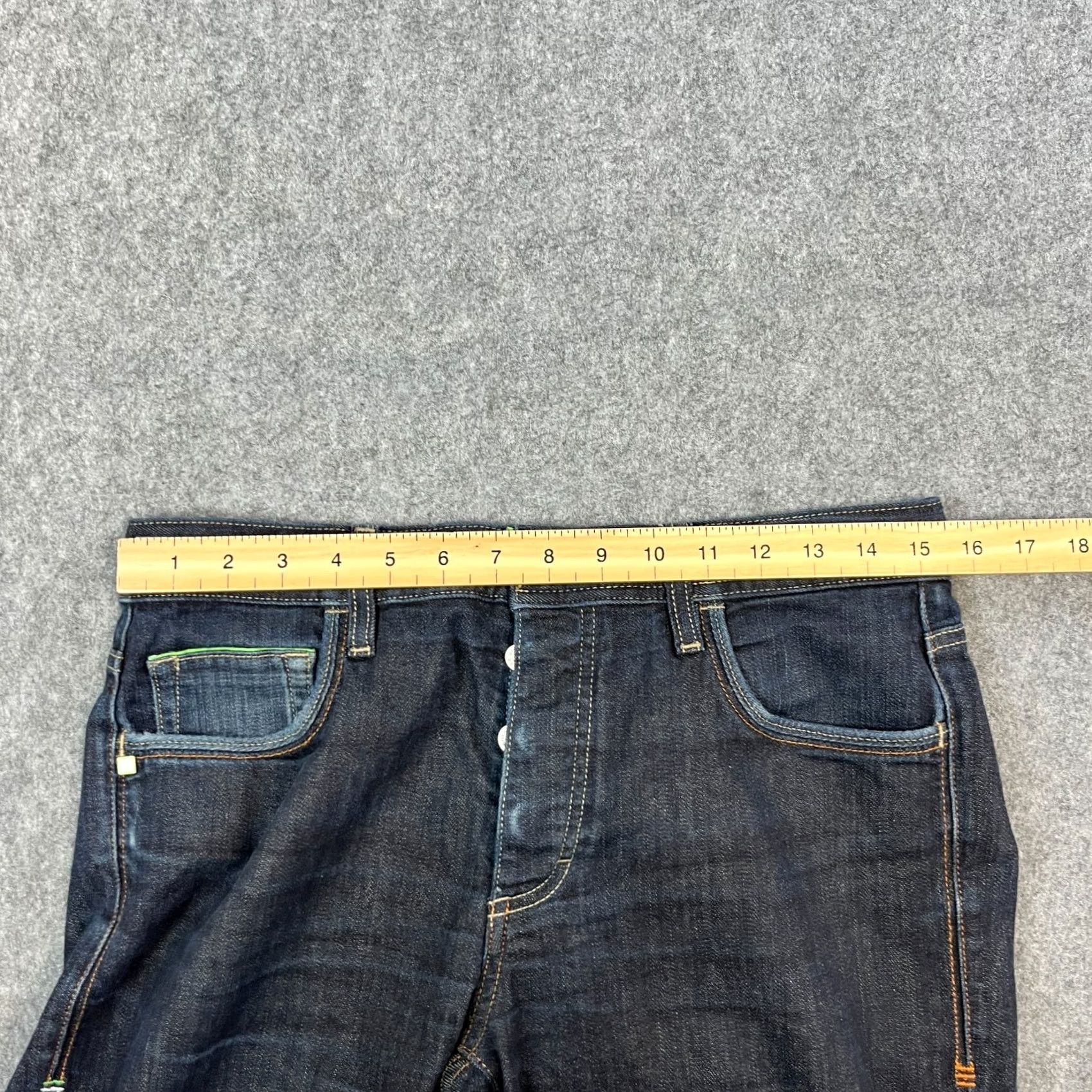 Hugo Boss HUGO BOSS Jeans Denox Regular Tapered 32 32 Dark Wash Blue Stretch Label Mens Denim 5-Pocket Size US 32 / EU 48 - 6 Thumbnail