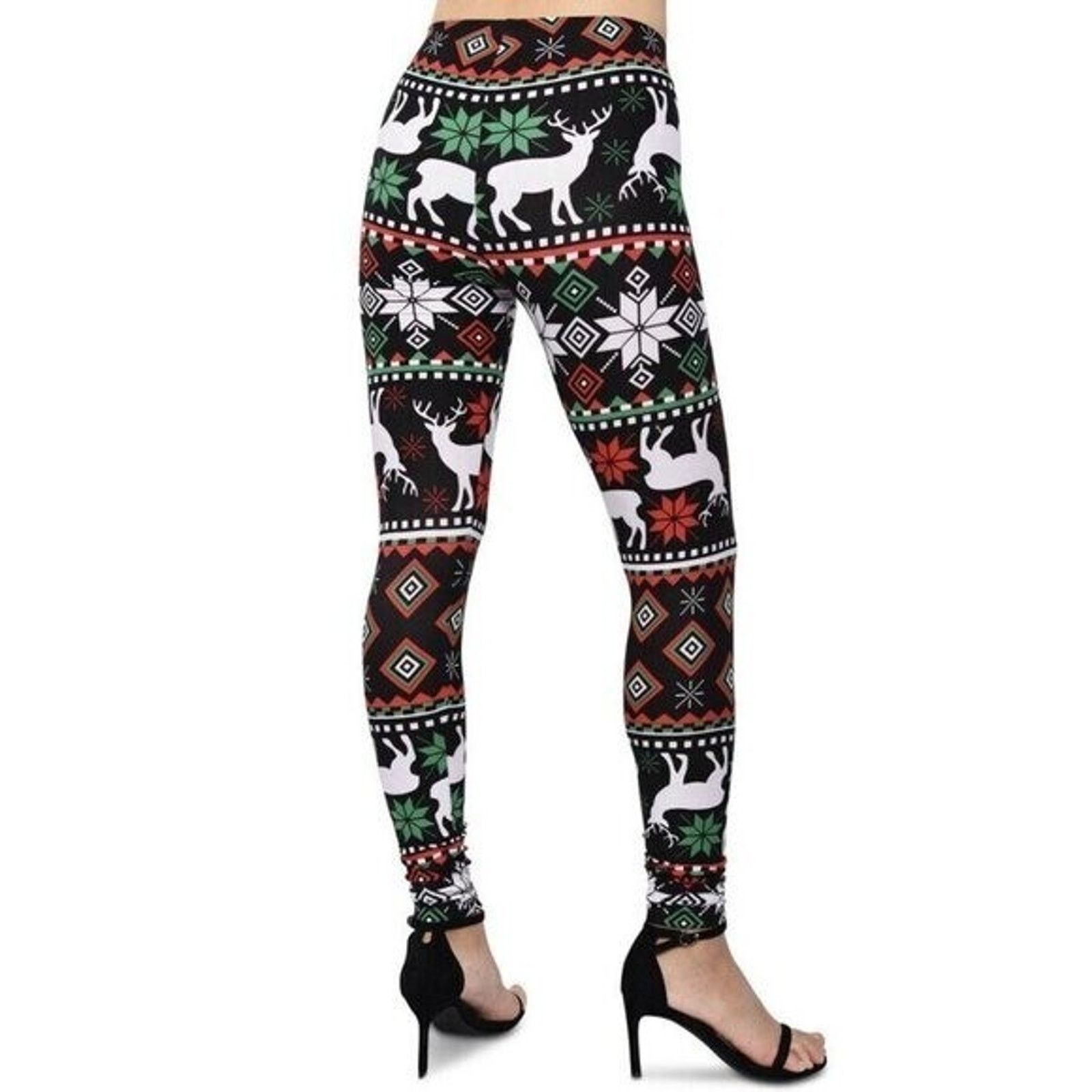 Planet Hollywood Planet leggings size XS holiday Christmas new year A000376 Size 22" - 2 Thumbnail
