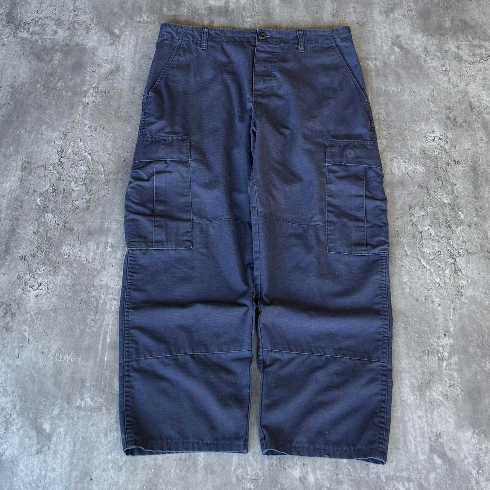 Carhartt × Vintage Vintage Y2K Faded Navy Carhartt Style Baggy Cargo Pants Size US 34 / EU 50 - 1 Thumbnail
