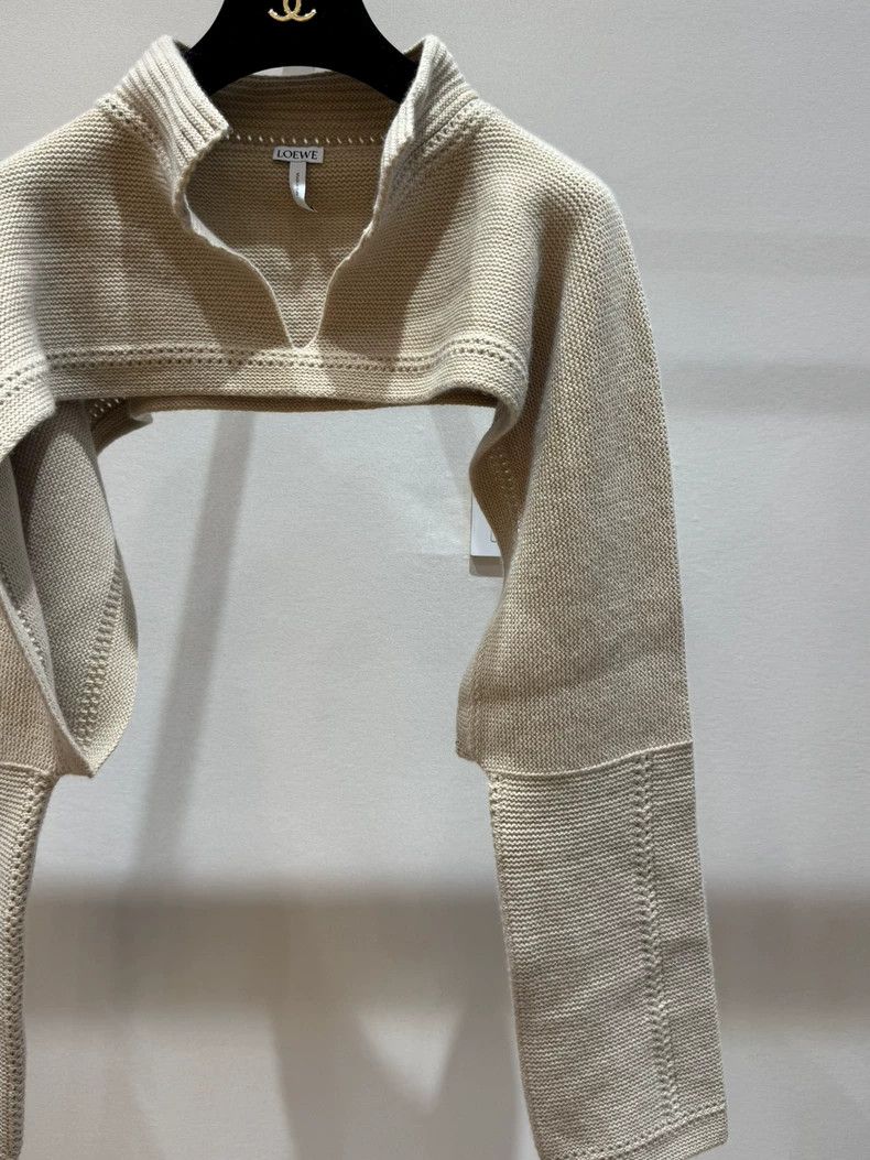 Loewe LOEWE Kakao knit shawl Size S / US 4 / IT 40 - 3 Thumbnail