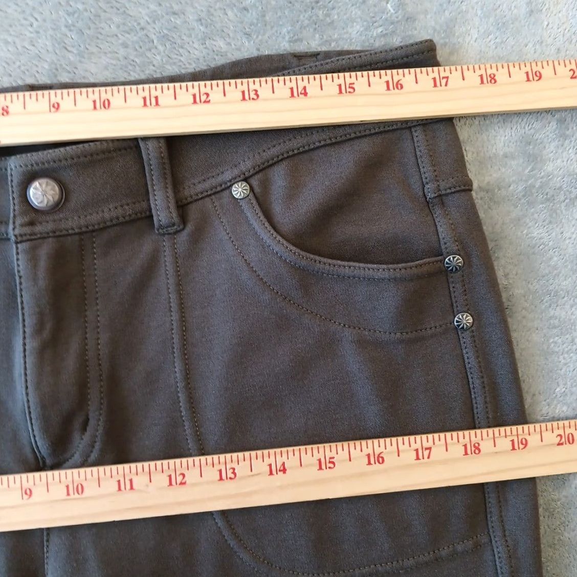 Athleta Athleta Pants Womens Size 14 Gray Ankle Zip Skinny Stretch Pockets 33x28.5 Size 36" / US 14 / IT 50 - 3 Thumbnail