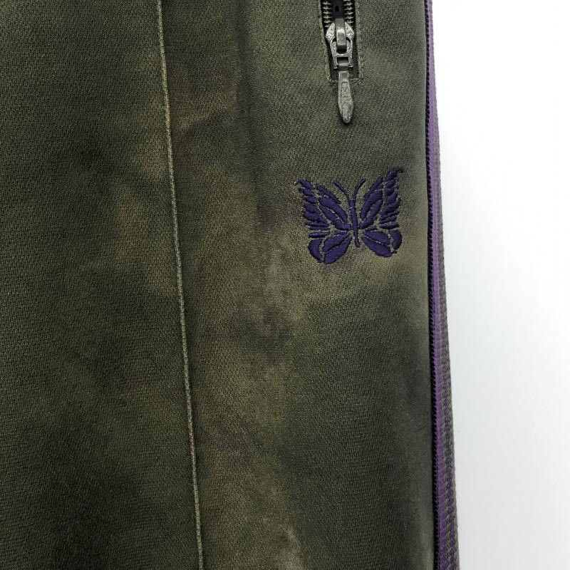 Needles Sweat Pants Dyed Zip Pocket Logo Polyester Khaki Size US 35 - 2 Thumbnail