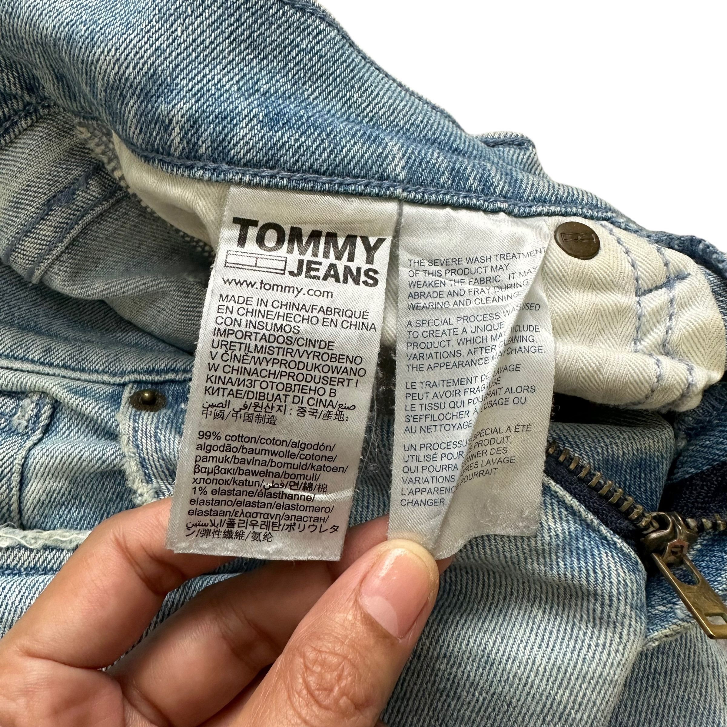 Tommy Hilfiger TOMMY JEANS SLIM FIT WASHED DENIM PANT #9113-58 Size US 28 / EU 44 - 10 Thumbnail