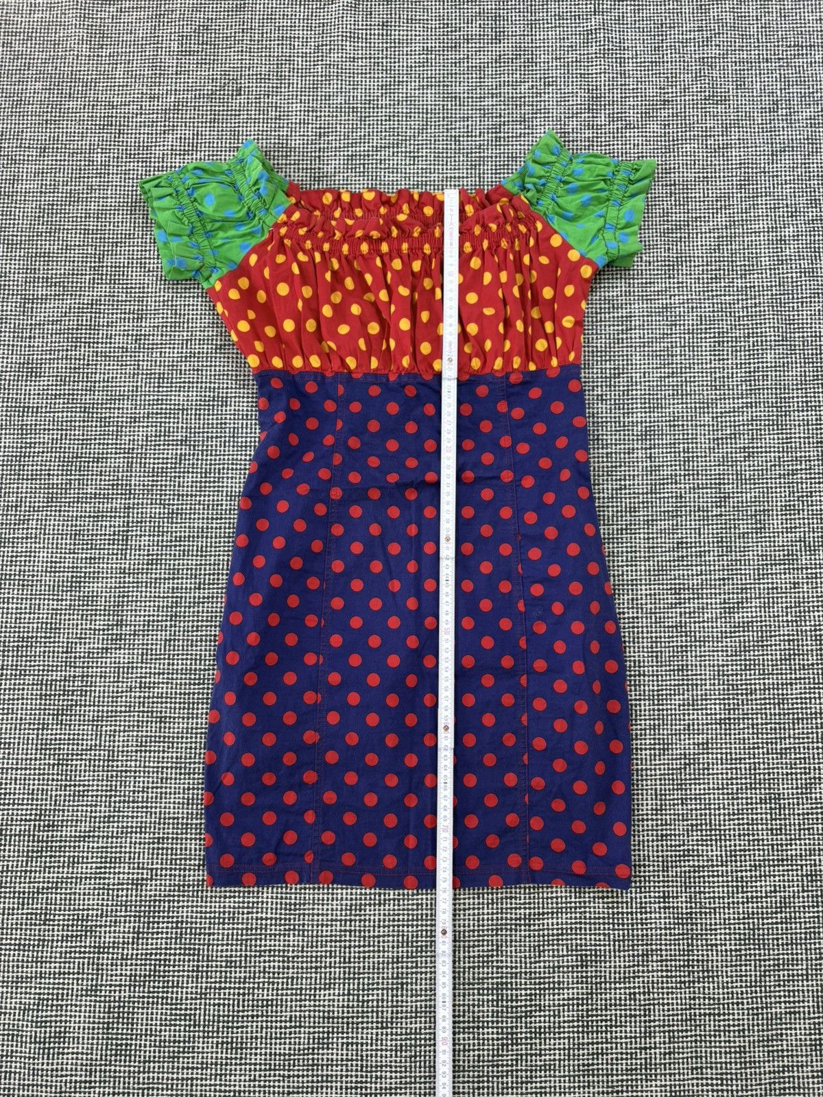 Moschino rare archive moschino multicolor polka dot mini dress Size S / US 4 / IT 40 - 6 Thumbnail