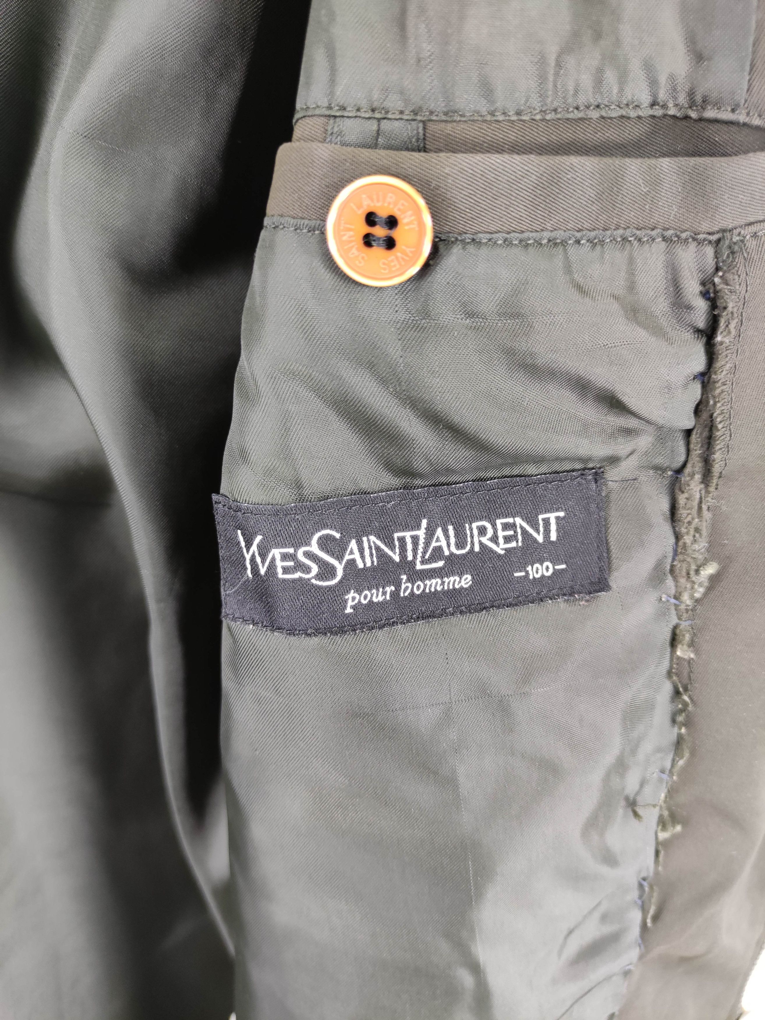 Yves Saint Laurent Vintage Yves Saint Lauren Small Logo Faded Jacket Size US L / EU 52-54 / 3 - 12 Thumbnail