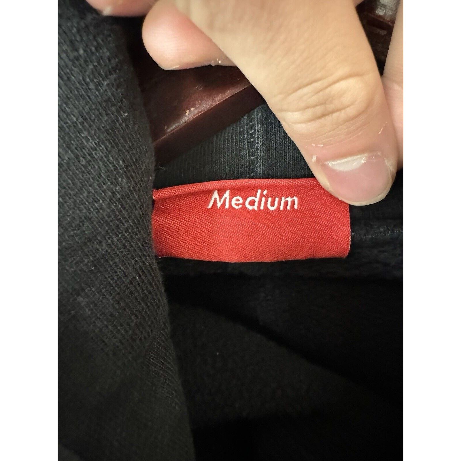 Supreme Supreme Text Striped Hooded Sweatshirt Size Medium Black Size US M / EU 48-50 / 2 - 3 Thumbnail