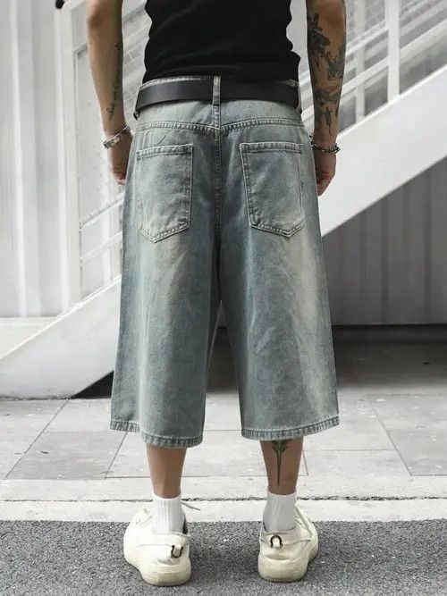 Japanese Brand VINTAGE retro Y2K DRIP jeans shorts jorts Size US 36 / EU 52 - 4 Thumbnail