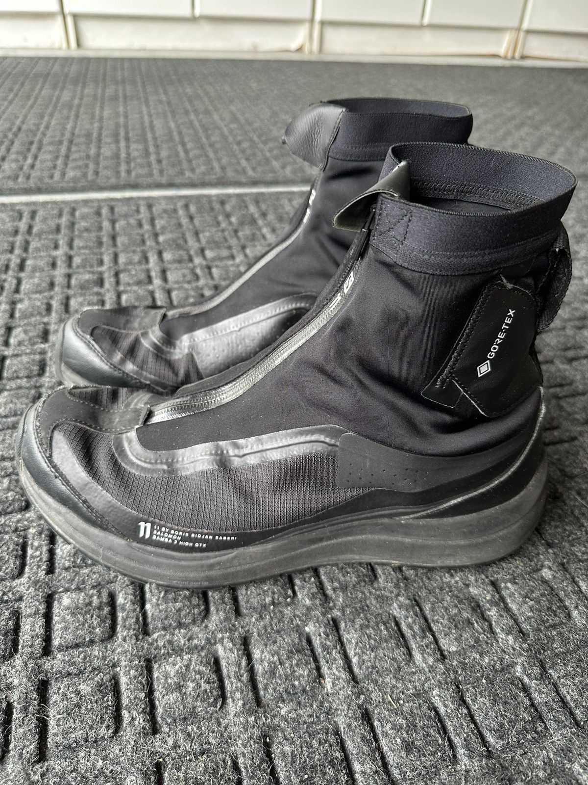 Pre-owned 11 By Boris Bidjan Saberi X Boris Bidjan Saberi Black Salomon Edition Bamba 2 High Sneakers (size 9)