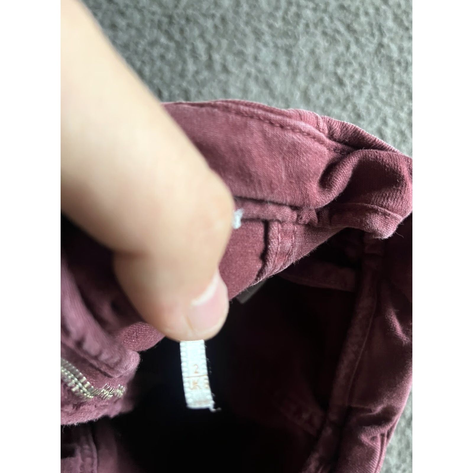 Free People VINTAGE Free People Red Corduroy Mini Skirt 2 Zip Womens Size 26" / US 2 / IT 38 - 3 Thumbnail