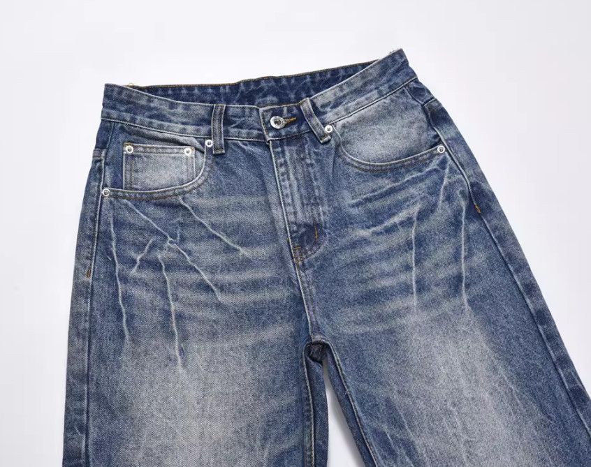 Vintage High street men's hip-hop loose washed distressed jeans Size US 32 / EU 48 - 3 Thumbnail
