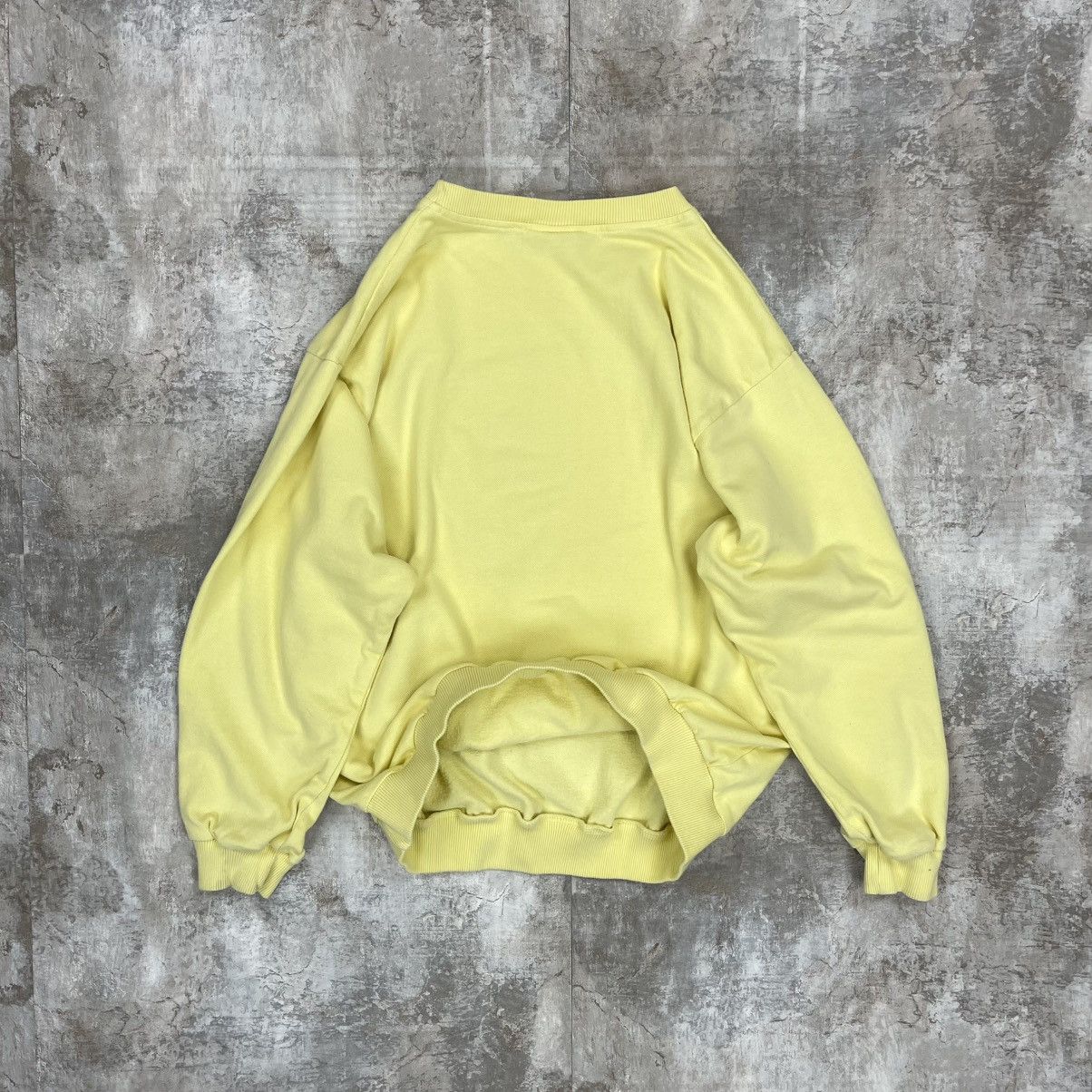 Lacoste × Vintage VINTAGE 90s LACOSTE CHEMISE LOGO CREWNECK YELLOW Size US L / EU 52-54 / 3 - 6 Thumbnail