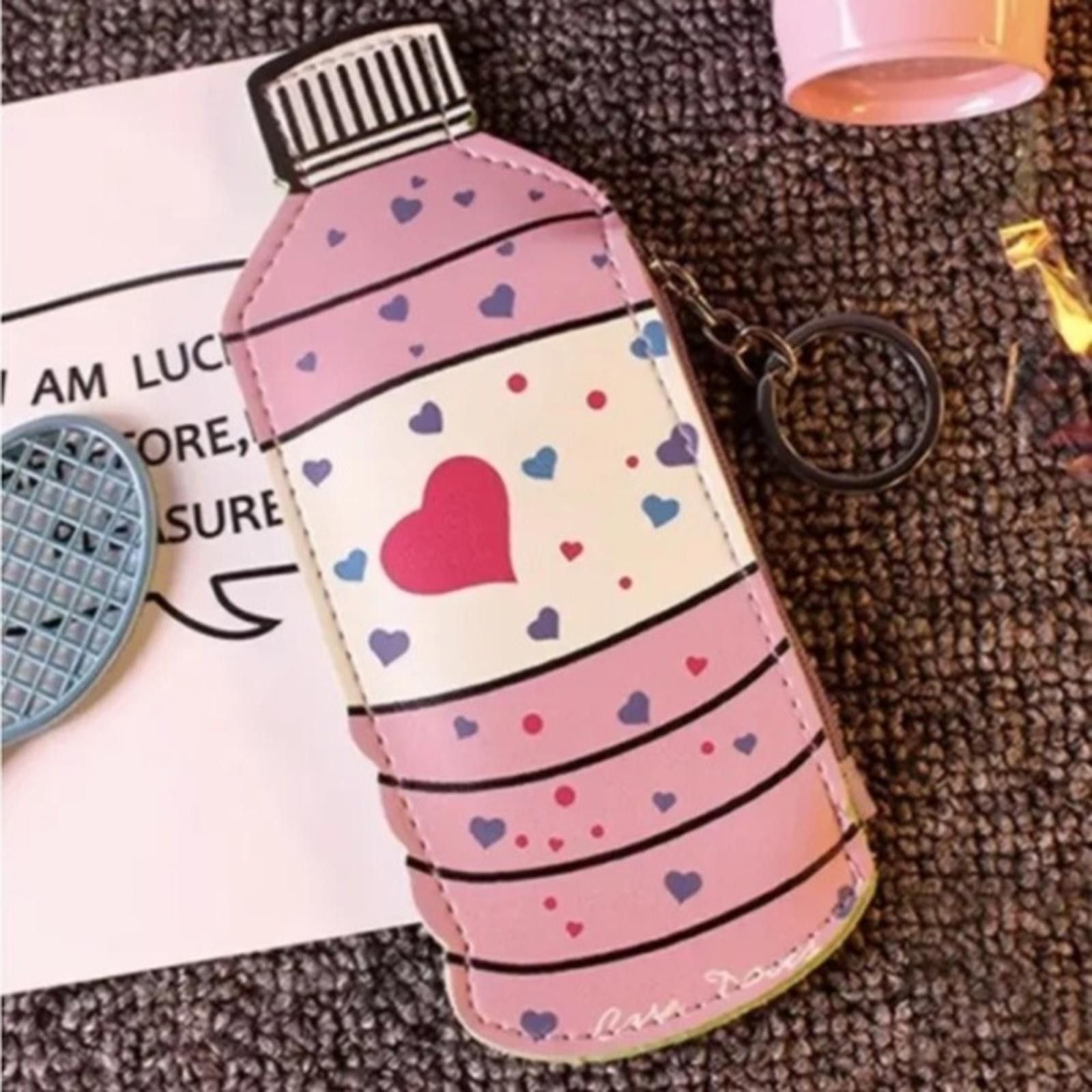 Designer Kawaii KitschPink Water Bottle Coin Purse Size ONE SIZE - 1 Thumbnail
