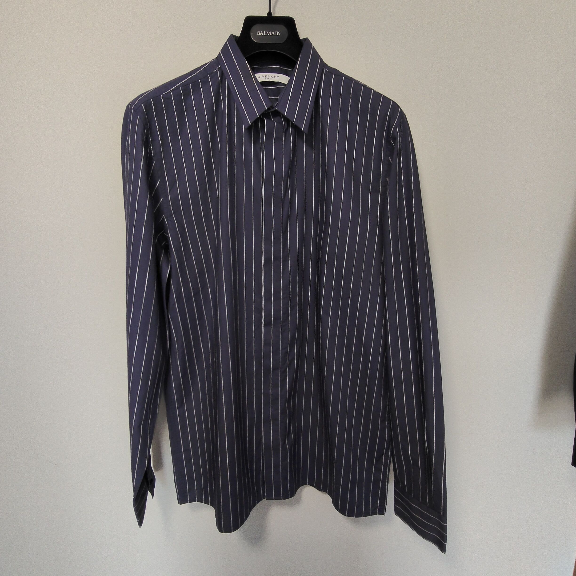 Givenchy Navy stripped shirt Size US M / EU 48-50 / 2 - 1 Thumbnail