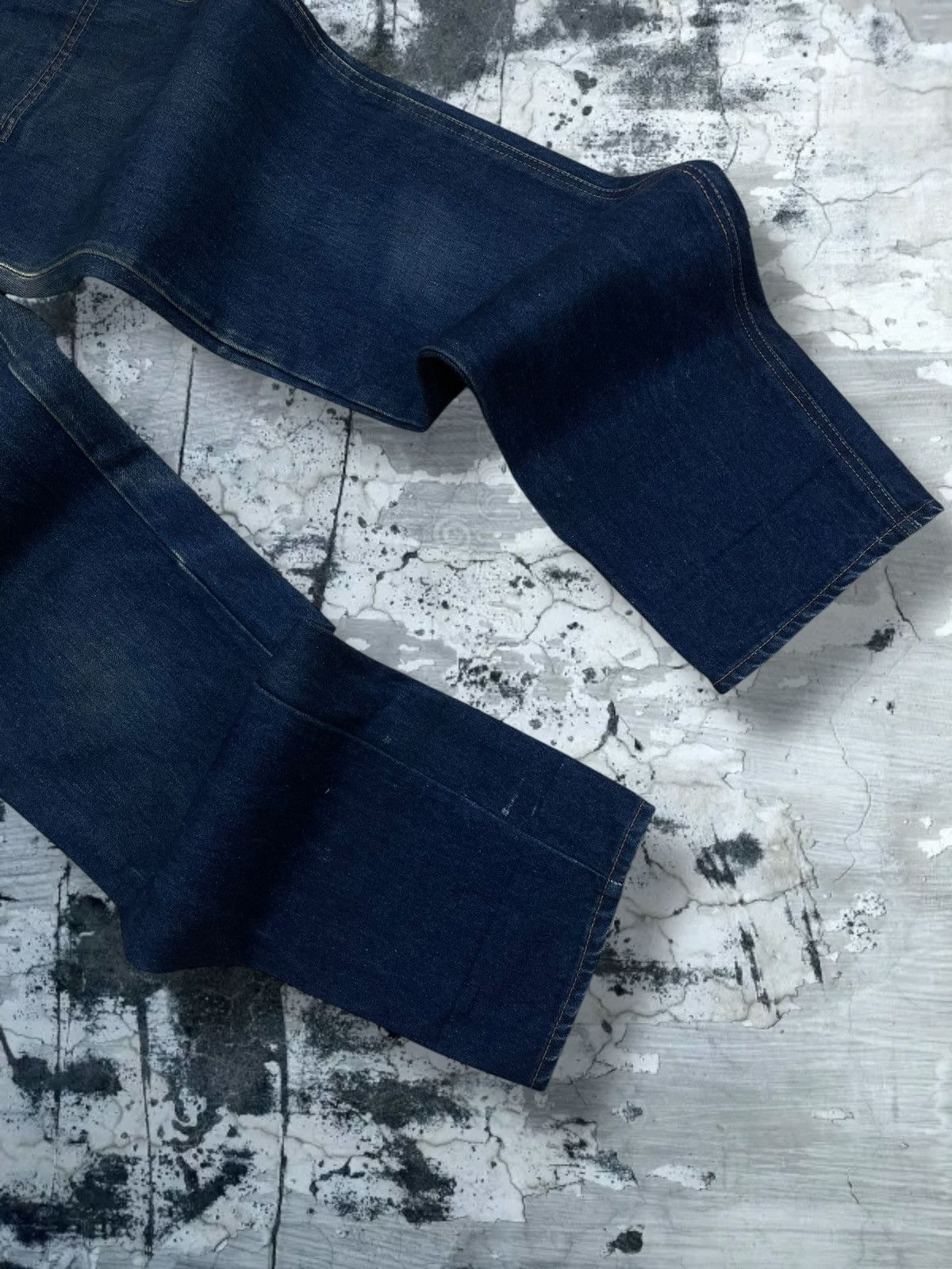 Japanese Brand Vintage 90s Designer Bison Rustic Blue Overall Iconic Denim Size US 33 - 5 Thumbnail