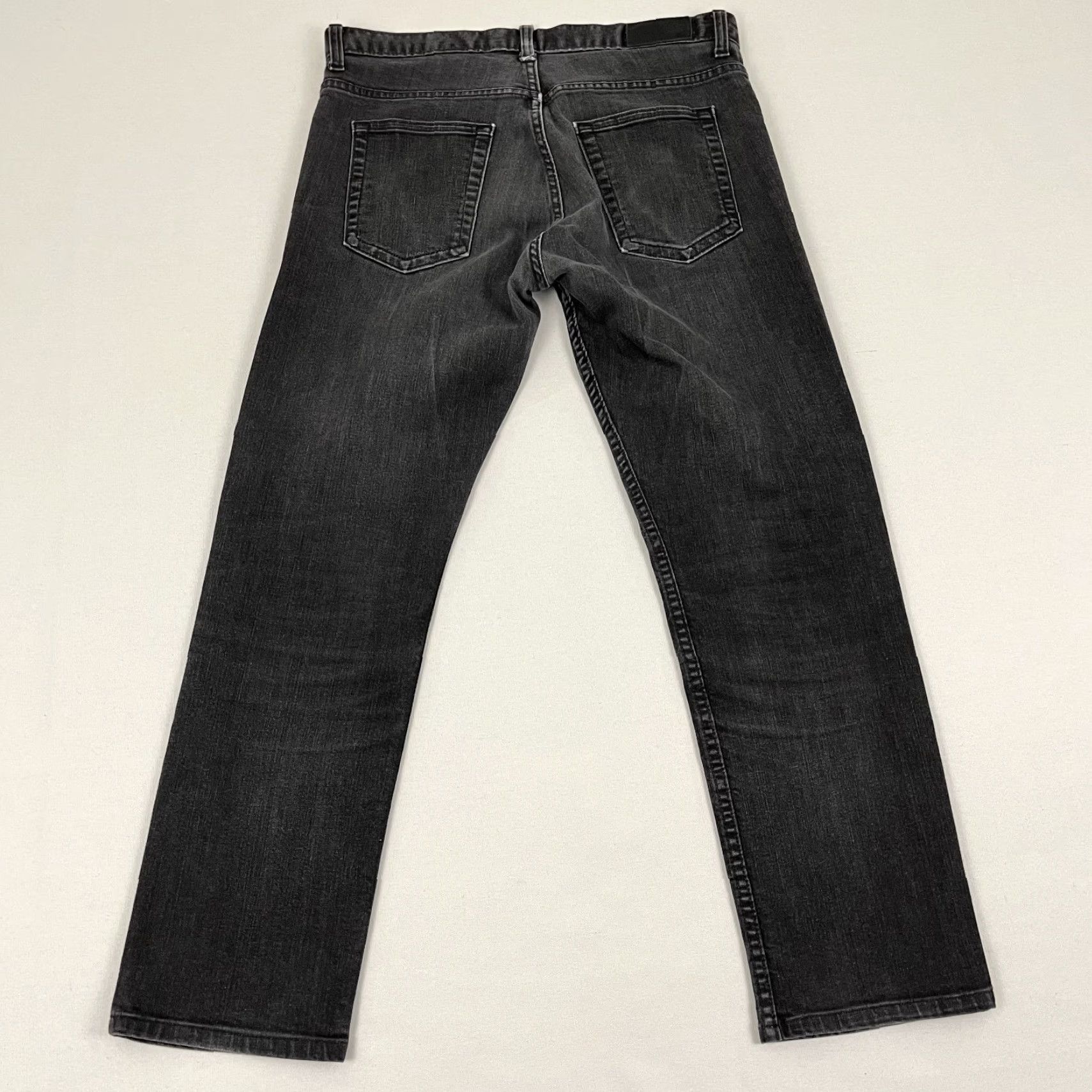 Vintage Dearborn Jeans Mens 33 x 28 Slim Straight Washed Gray Stretch USA Size US 33 - 4 Thumbnail