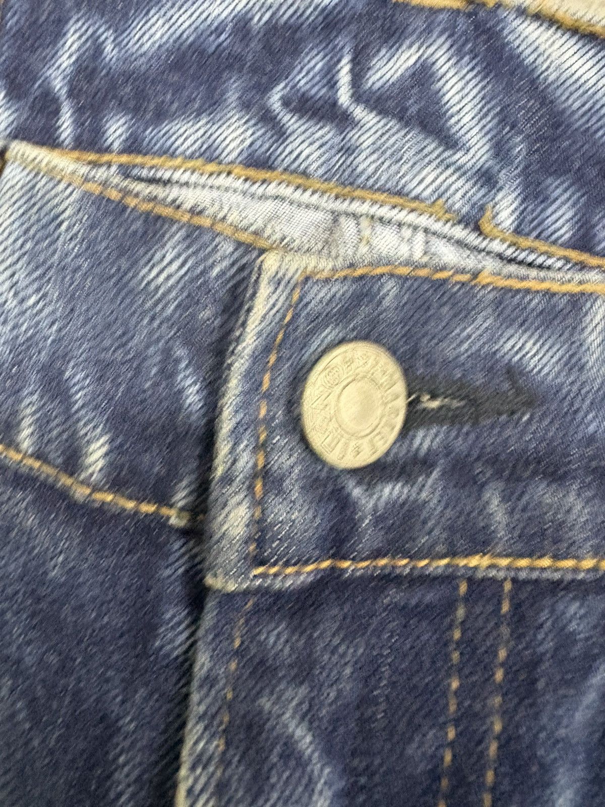 Tornado Mart Vintage Bell Bottom Blue Blue Japan Mud Wash Boro Rusty Size US 31 - 15 Thumbnail