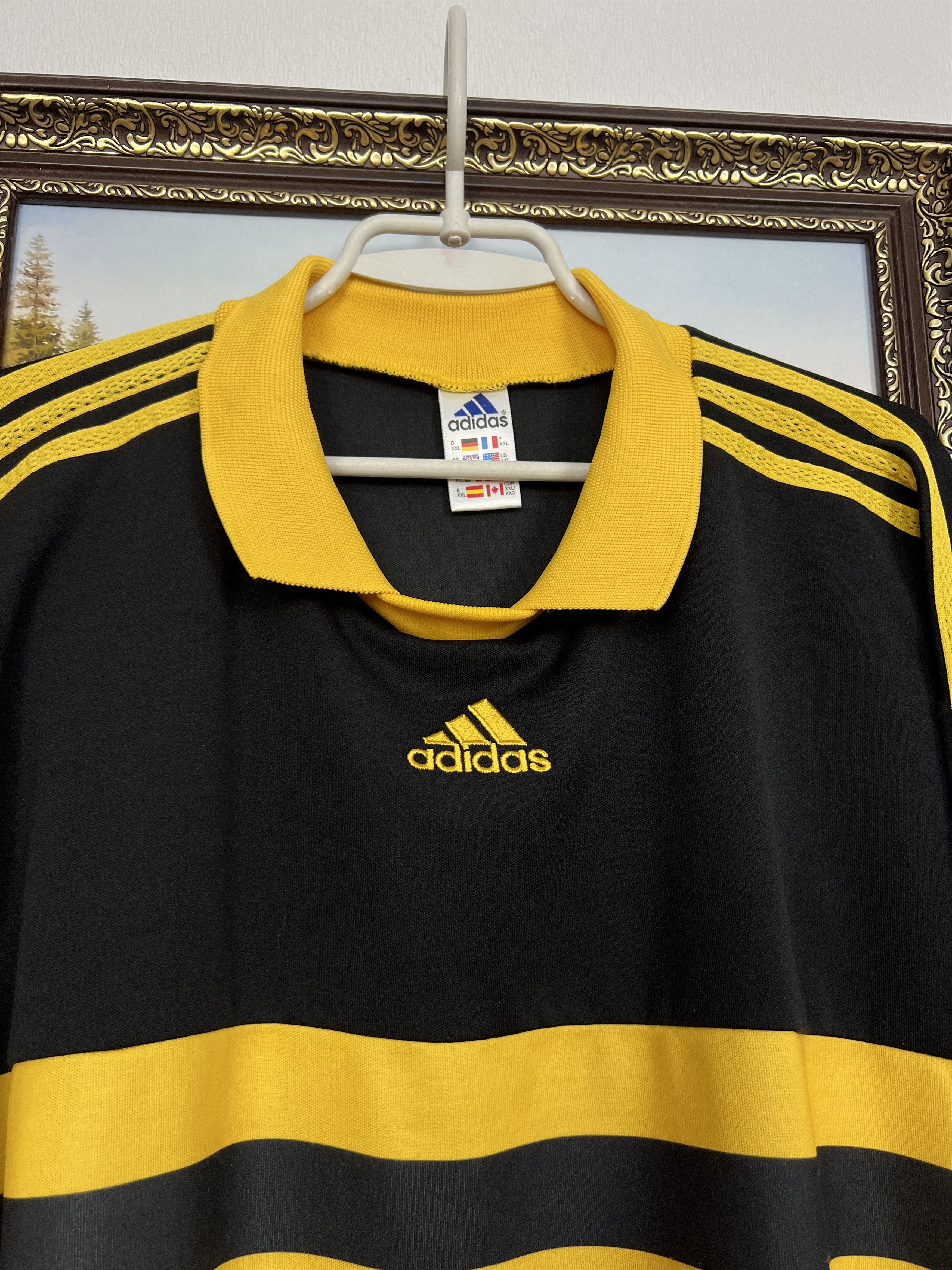 Adidas Vintage Football Template Shirt Soccer Long Sleeve Jersey Size US XXL / EU 58 / 5 - 3 Thumbnail