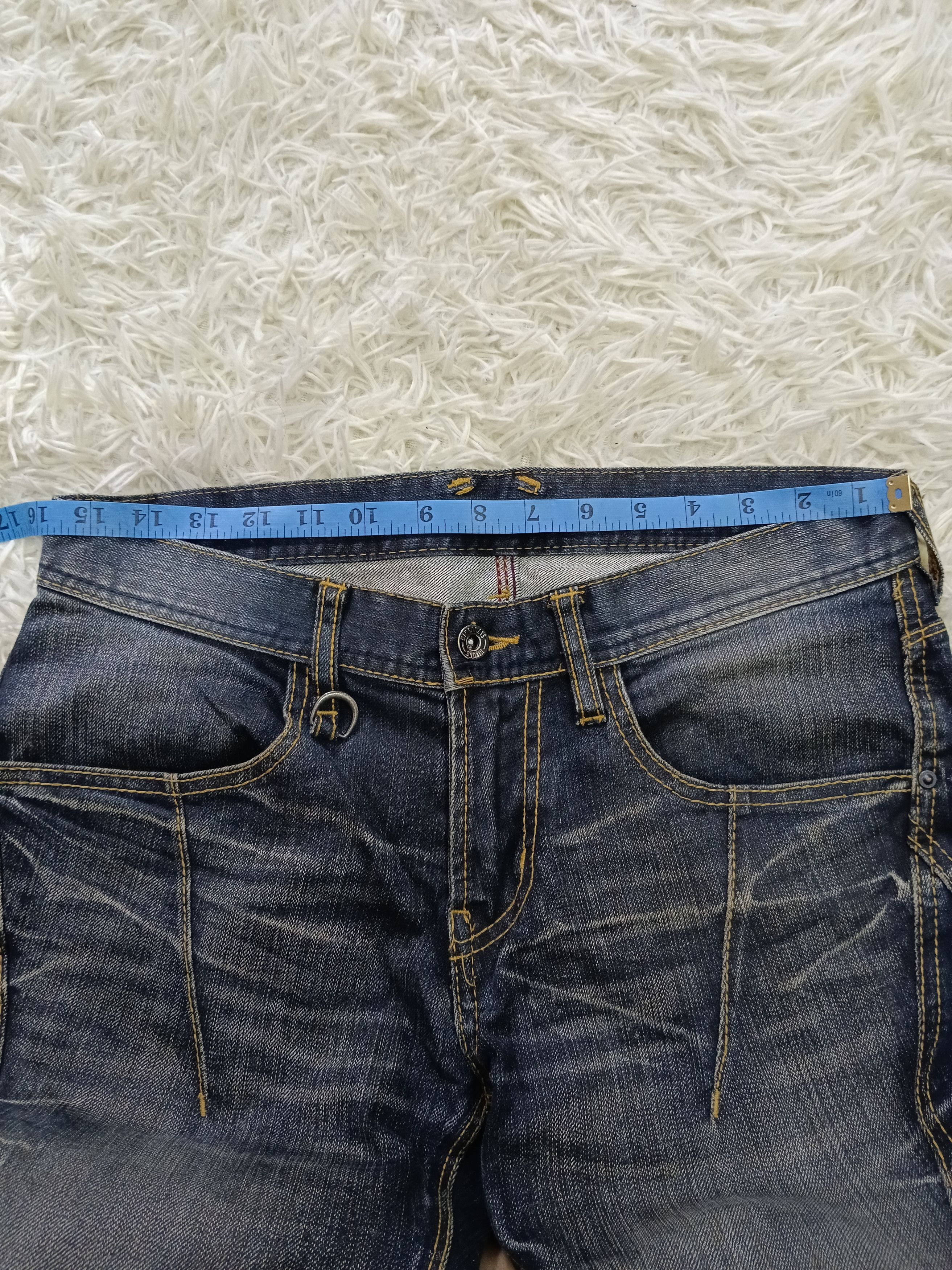 Nicole Club INSANE 90s🔥NICOL CROSS STITCH FLARE DENIM PANTS Size US 31 - 6 Thumbnail