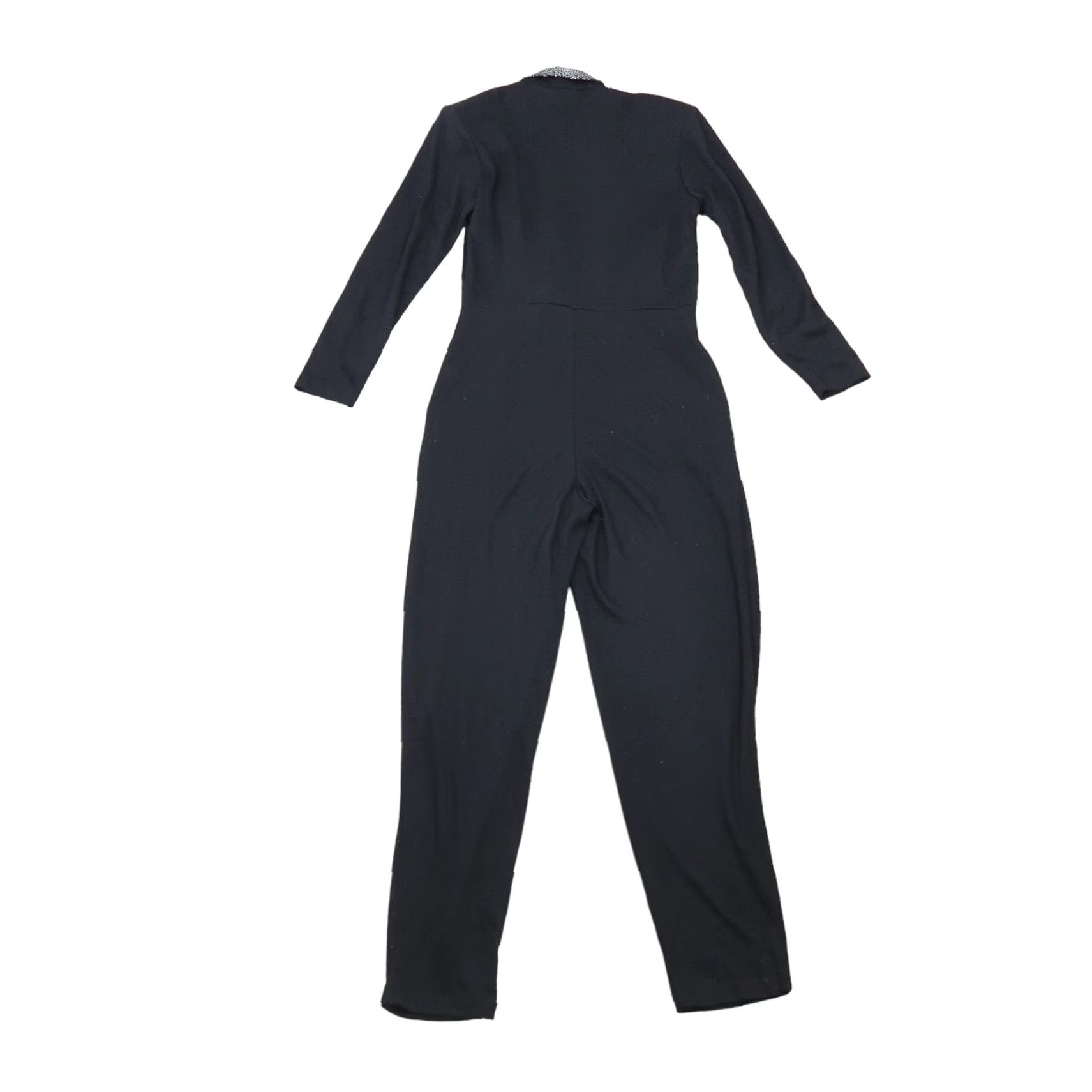 Vintage VINTAGE 80s Mr. Mort black long sleeve knit jumpsuit 8 Size M / US 6-8 / IT 42-44 - 3 Thumbnail