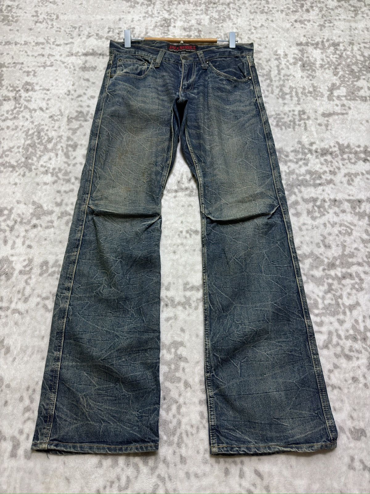 Hysteric Glamour Vintage Jack Serika Y2K Wing Graphic Boot Cut Jeans Size US 31 - 2 Thumbnail