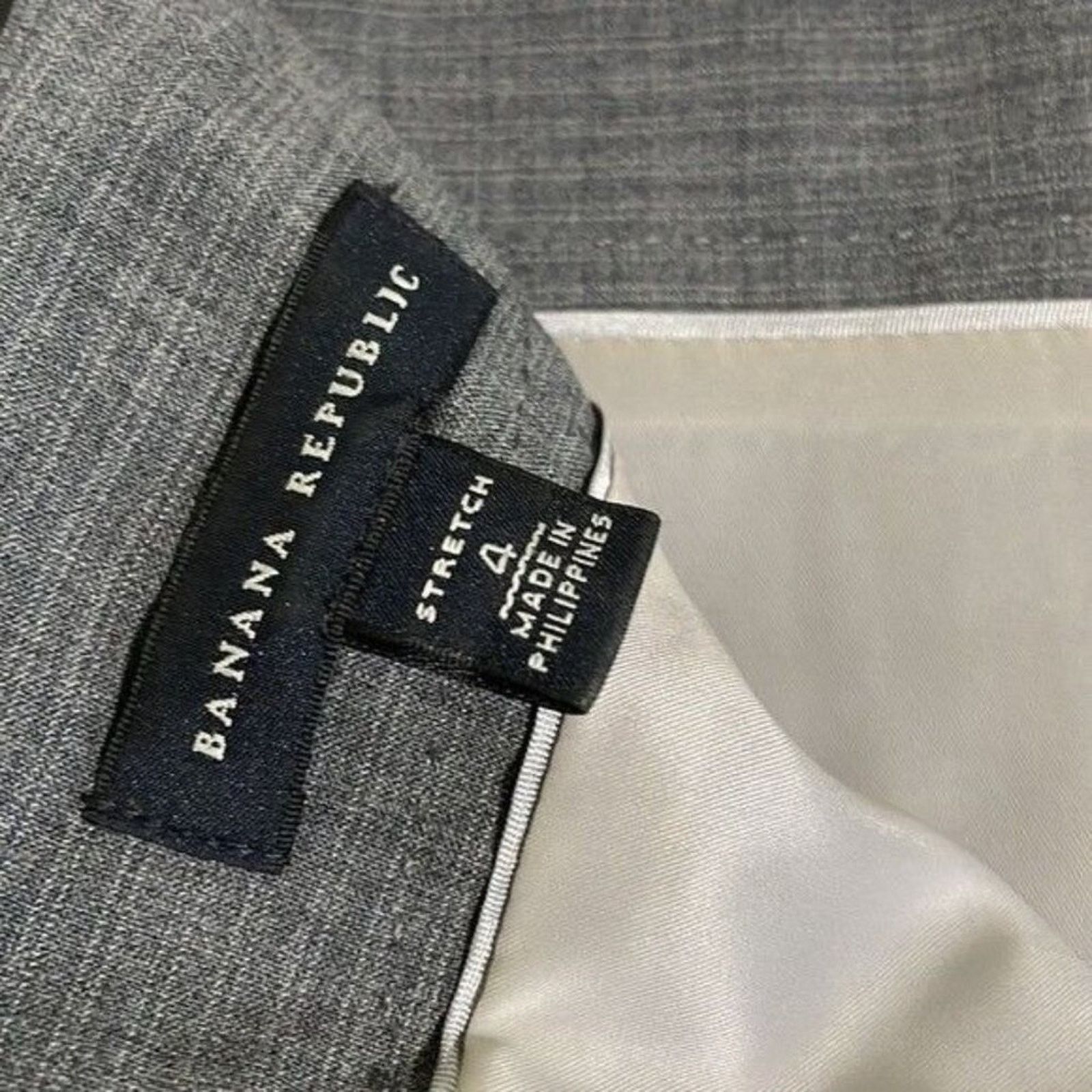 Banana Republic Banana Republic Skirt Women's Size 4 Wool Blend Grey Pencil Size 29" - 6 Thumbnail